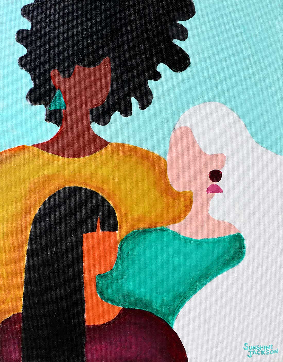 Three Women Fine Art Print