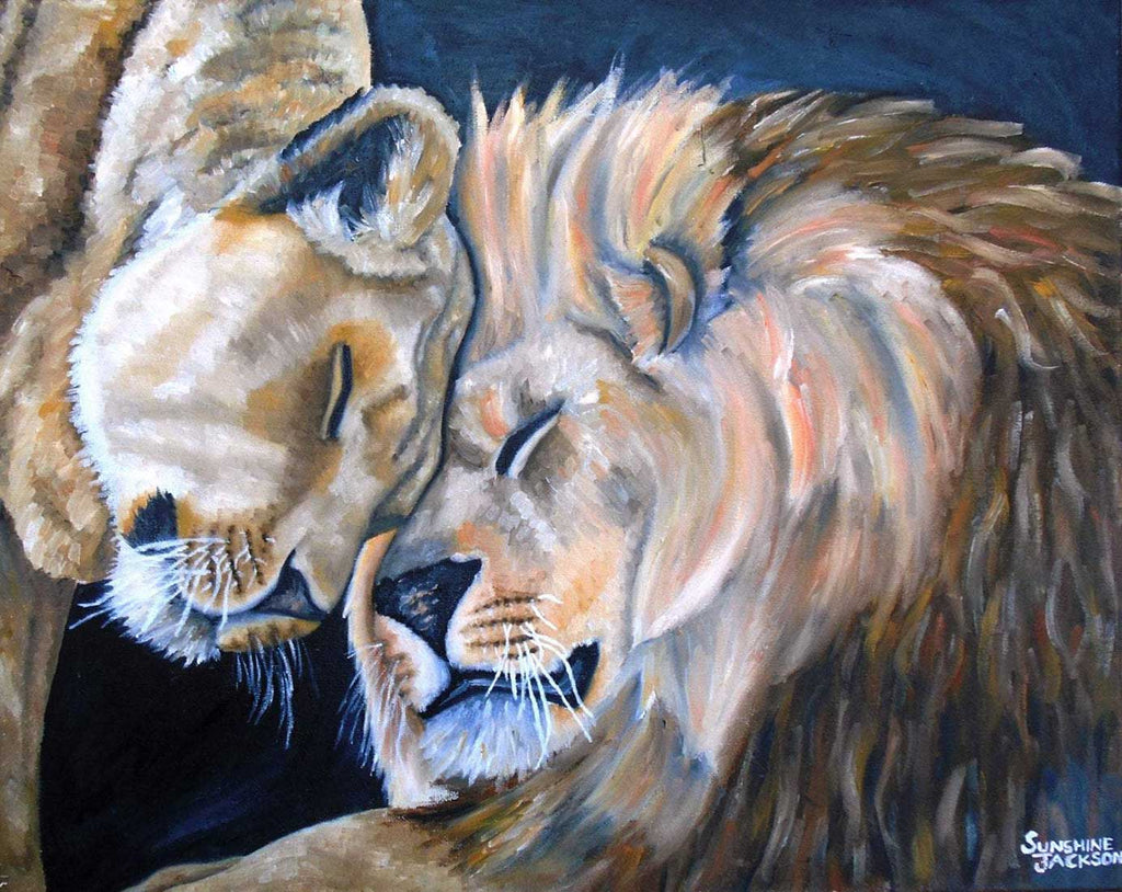 Lions in Love Fine Art Print