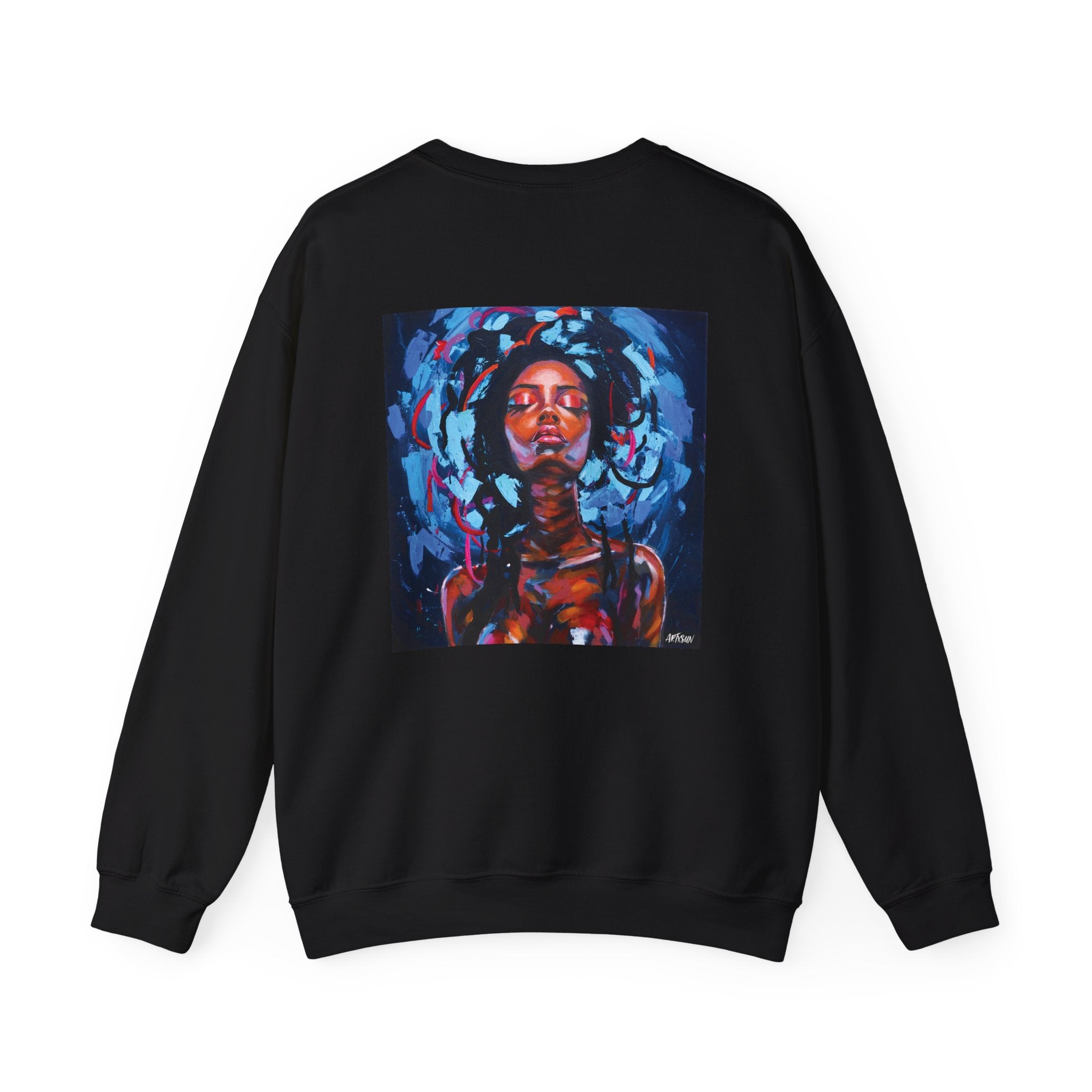 Vivid Silence Sweatshirt with Art on Back