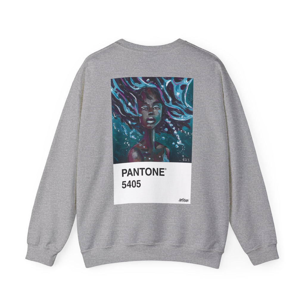 Pantone 1 Water Sweatshirt with Art on Back