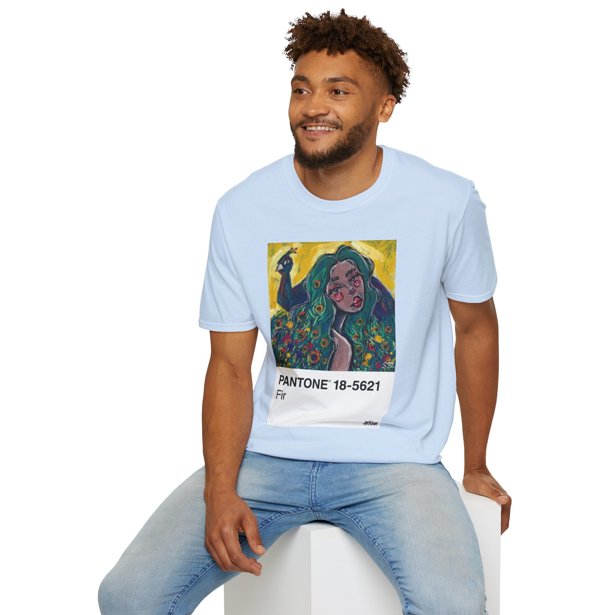 Pantone 6 Peacock Short Sleeve Shirt