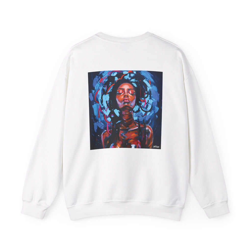 Vivid Silence Sweatshirt with Art on Back