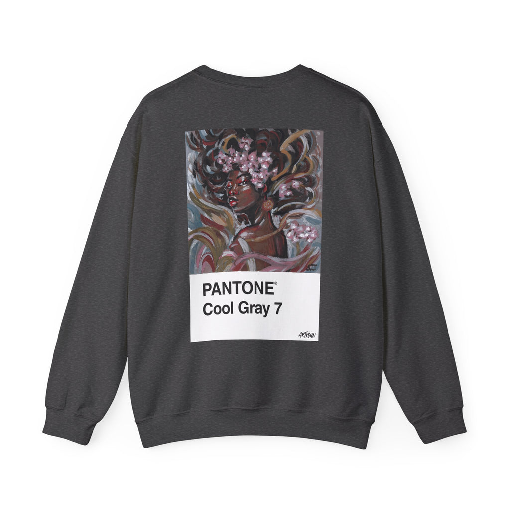 Pantone 12 Cool Gray Sweatshirt with Art on Back