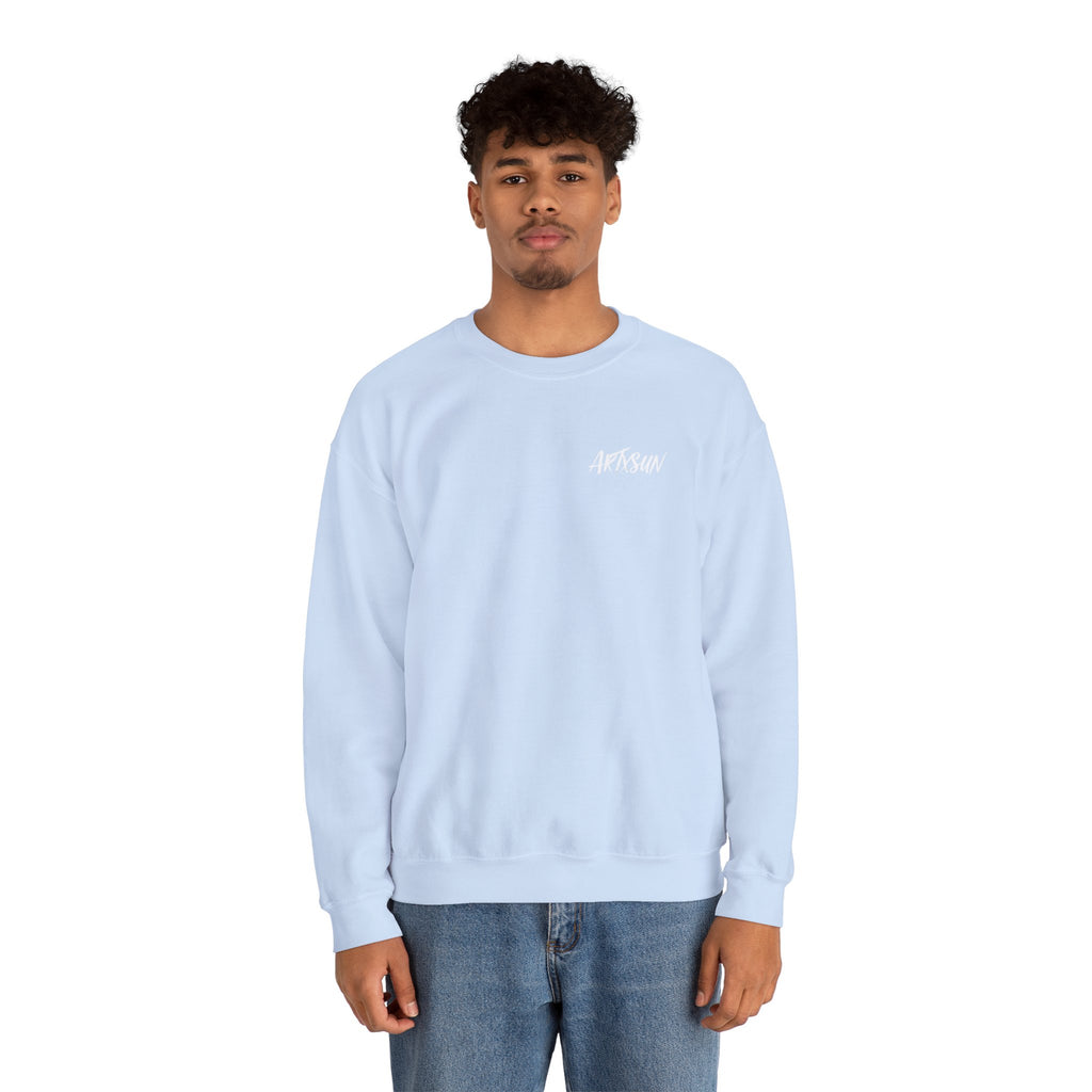 Pantone 18 Sunset Sweatshirt with Art on Back