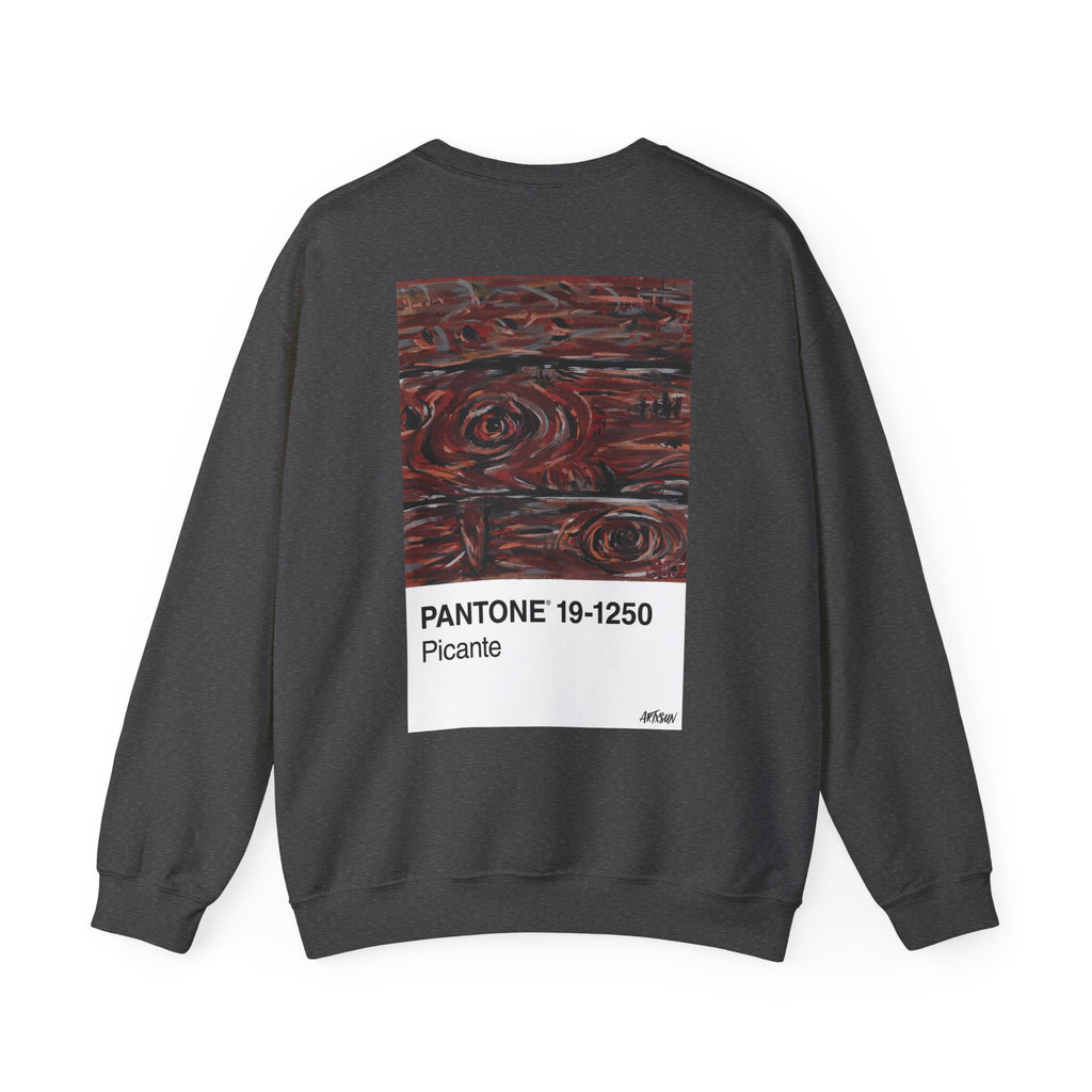 Pantone 20 Mahogany Sweatshirt with Art on Back