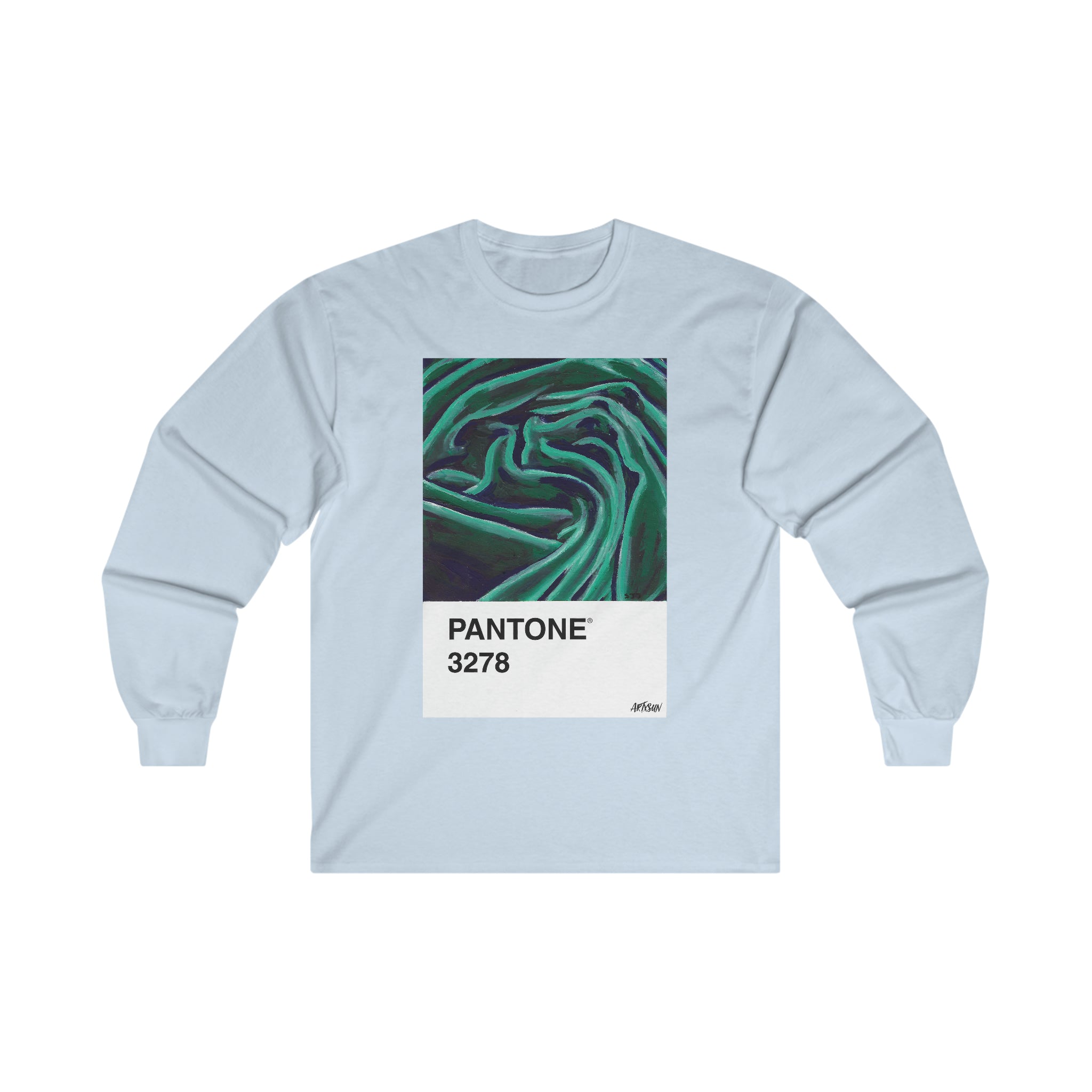 Pantone 19 Green Fabric Long Sleeve Shirt