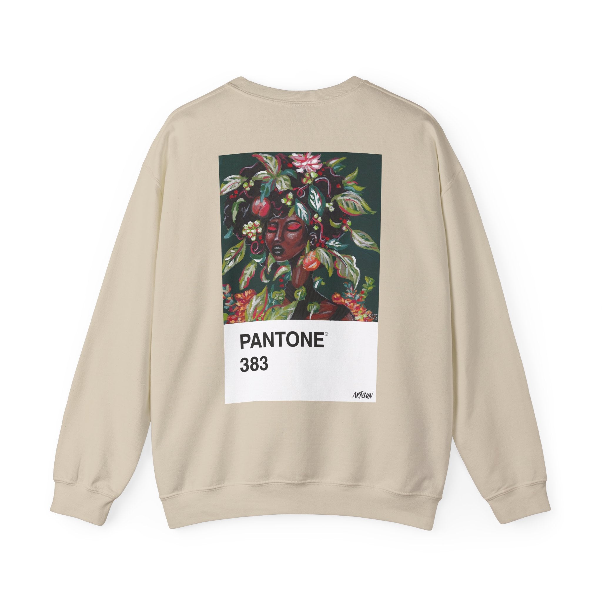 Pantone 2 Earth Sweatshirt with Art on Back