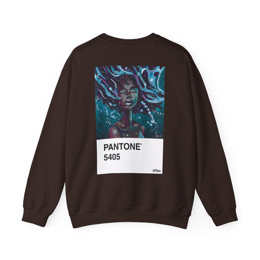 Pantone 1 Water Sweatshirt with Art on Back