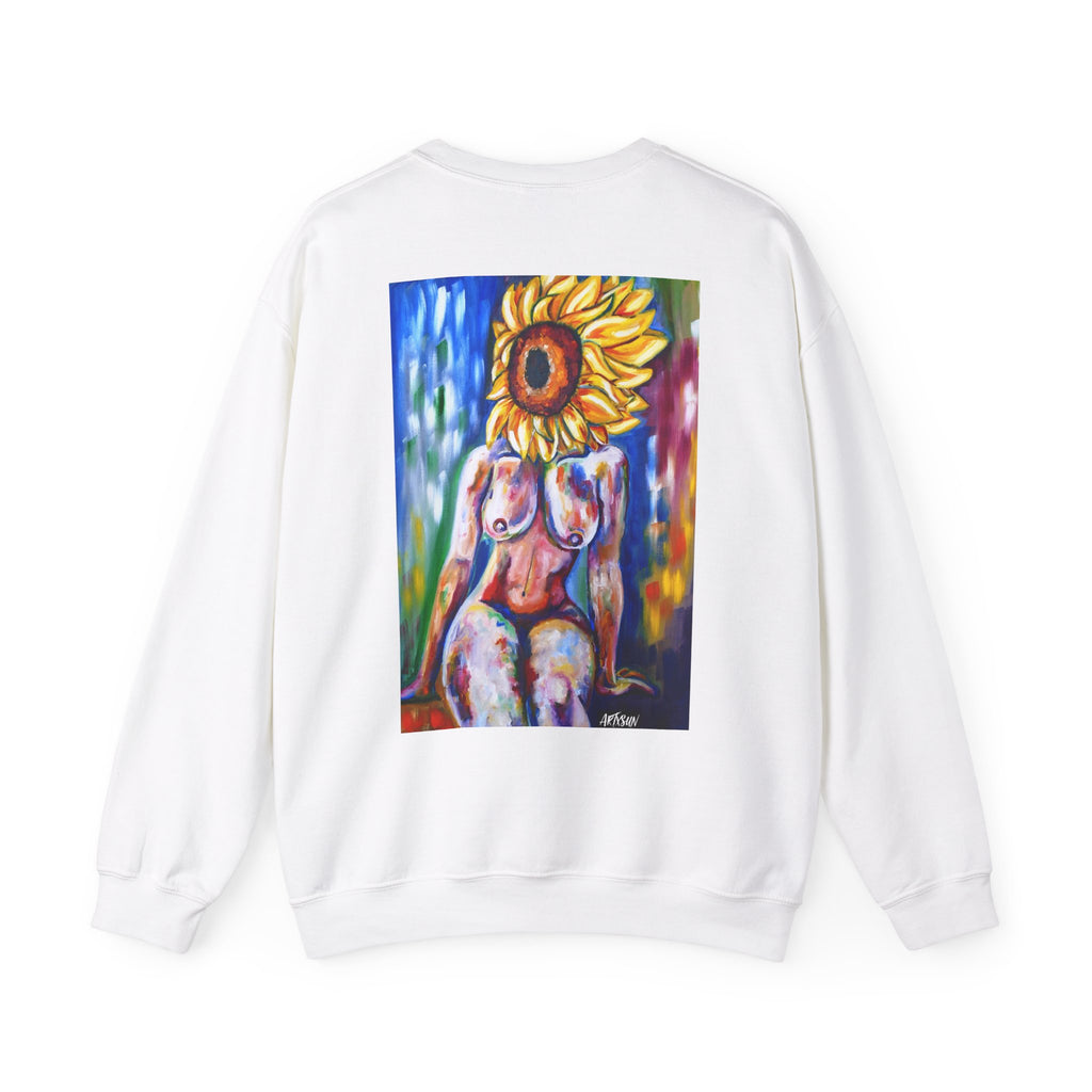 Blossoming Beauty Sweatshirt with Art on Back