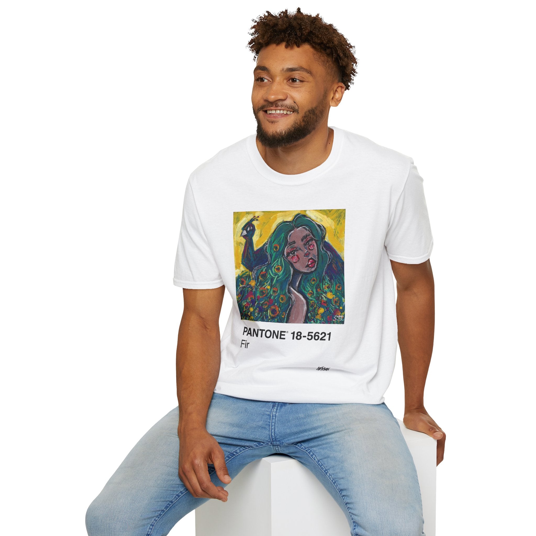 Pantone 6 Peacock Short Sleeve Shirt