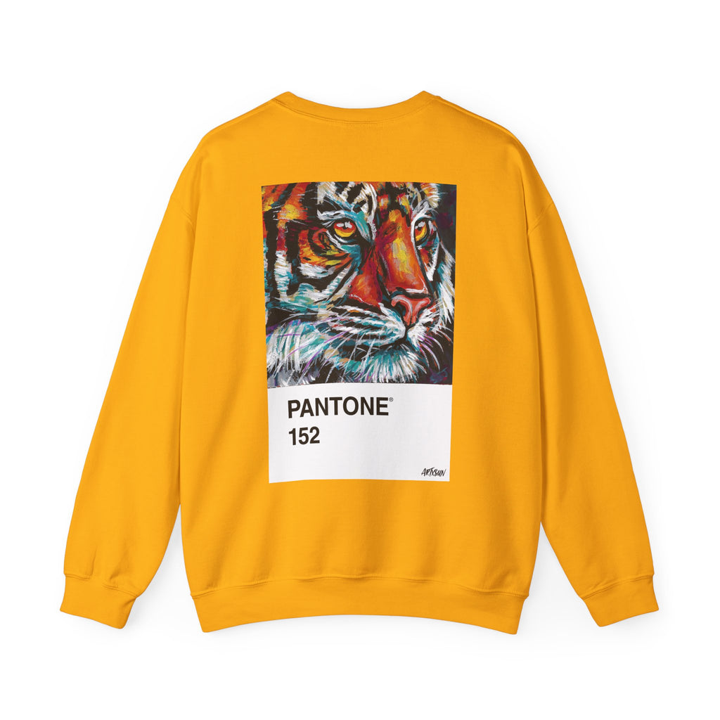 Pantone 15 Tiger Sweatshirt with Art on Back