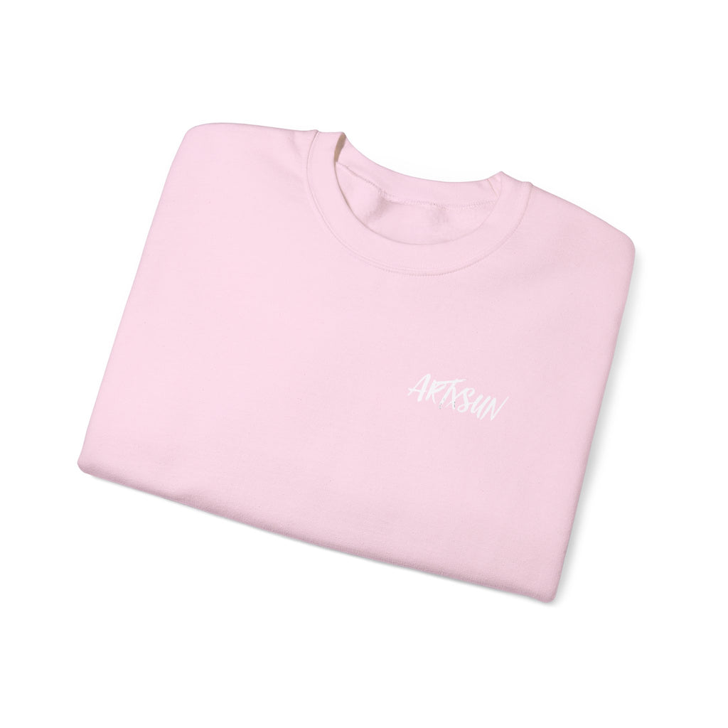 Pantone 18 Sunset Sweatshirt with Art on Back