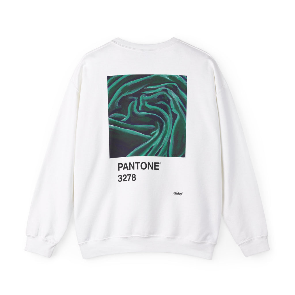 Pantone 19 Green Fabric Sweatshirt with Art on Back