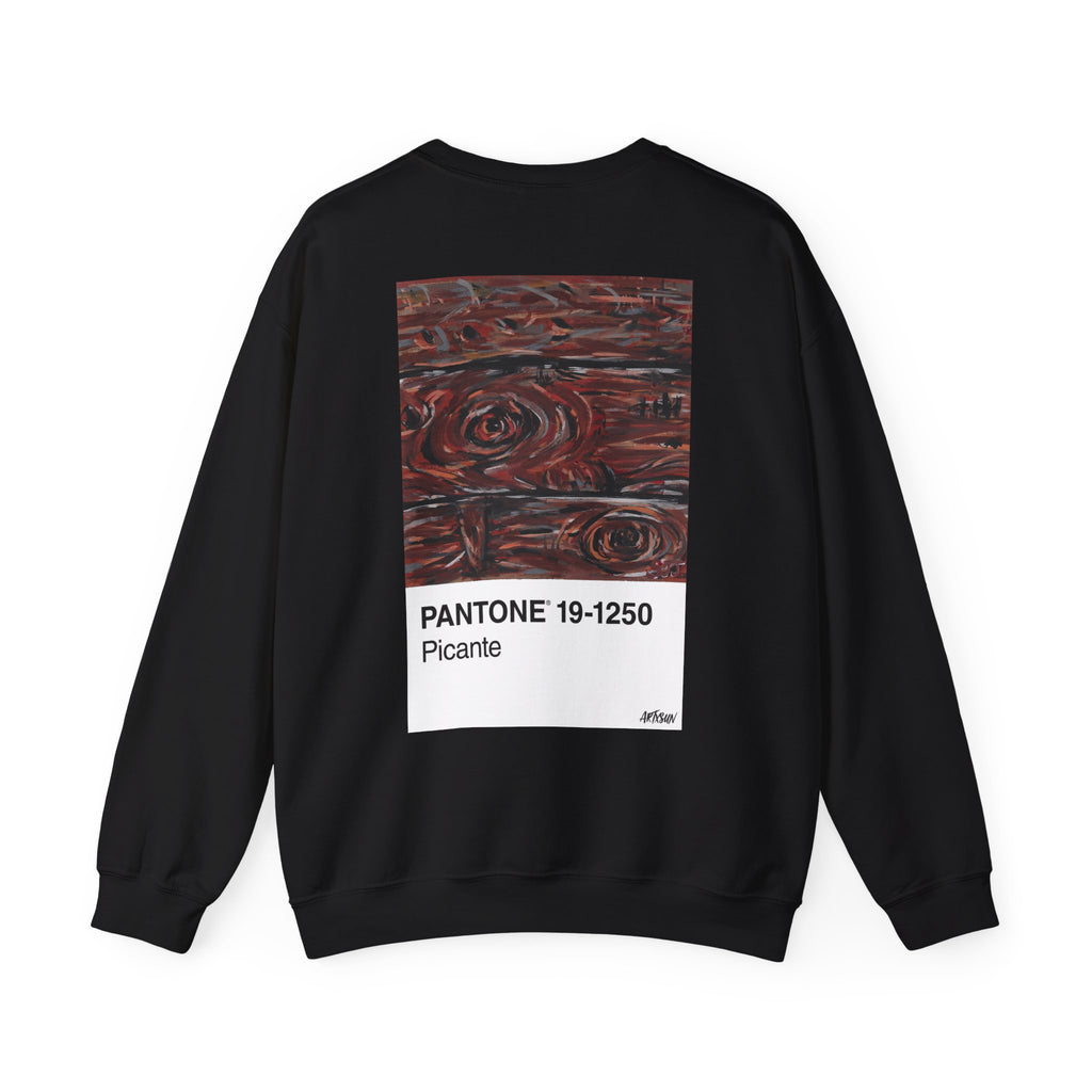 Pantone 20 Mahogany Sweatshirt with Art on Back