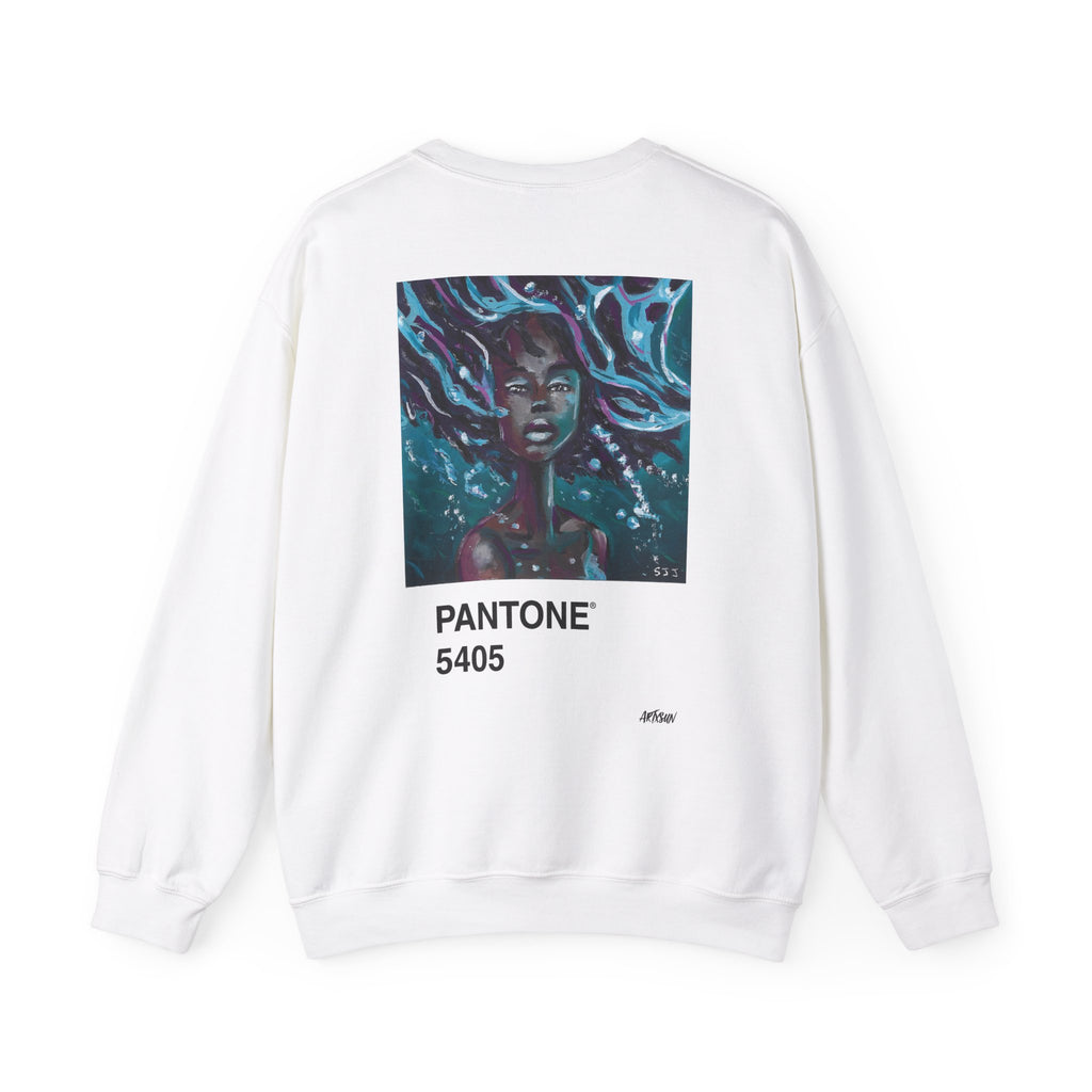 Pantone 1 Water Sweatshirt with Art on Back