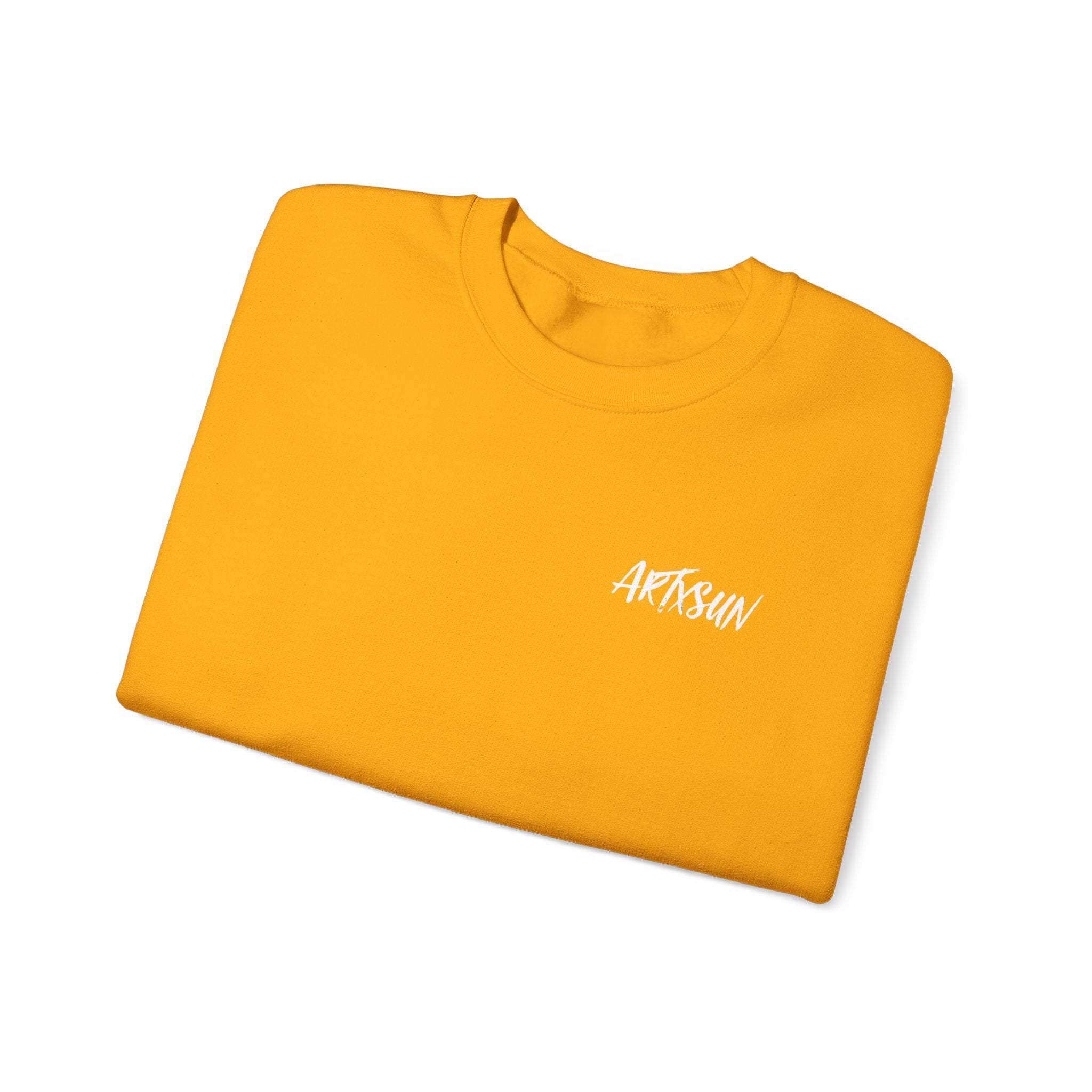 Pantone 14 Sunflower Field Sweatshirt with Art on Back