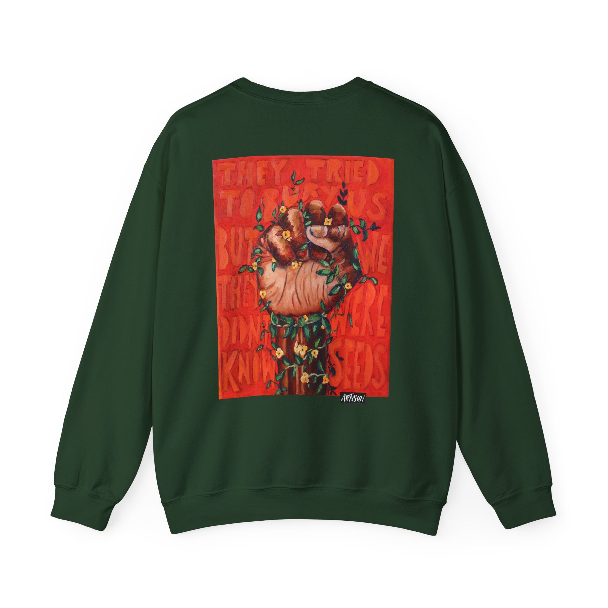 Seeds Sweatshirt with Art on Back