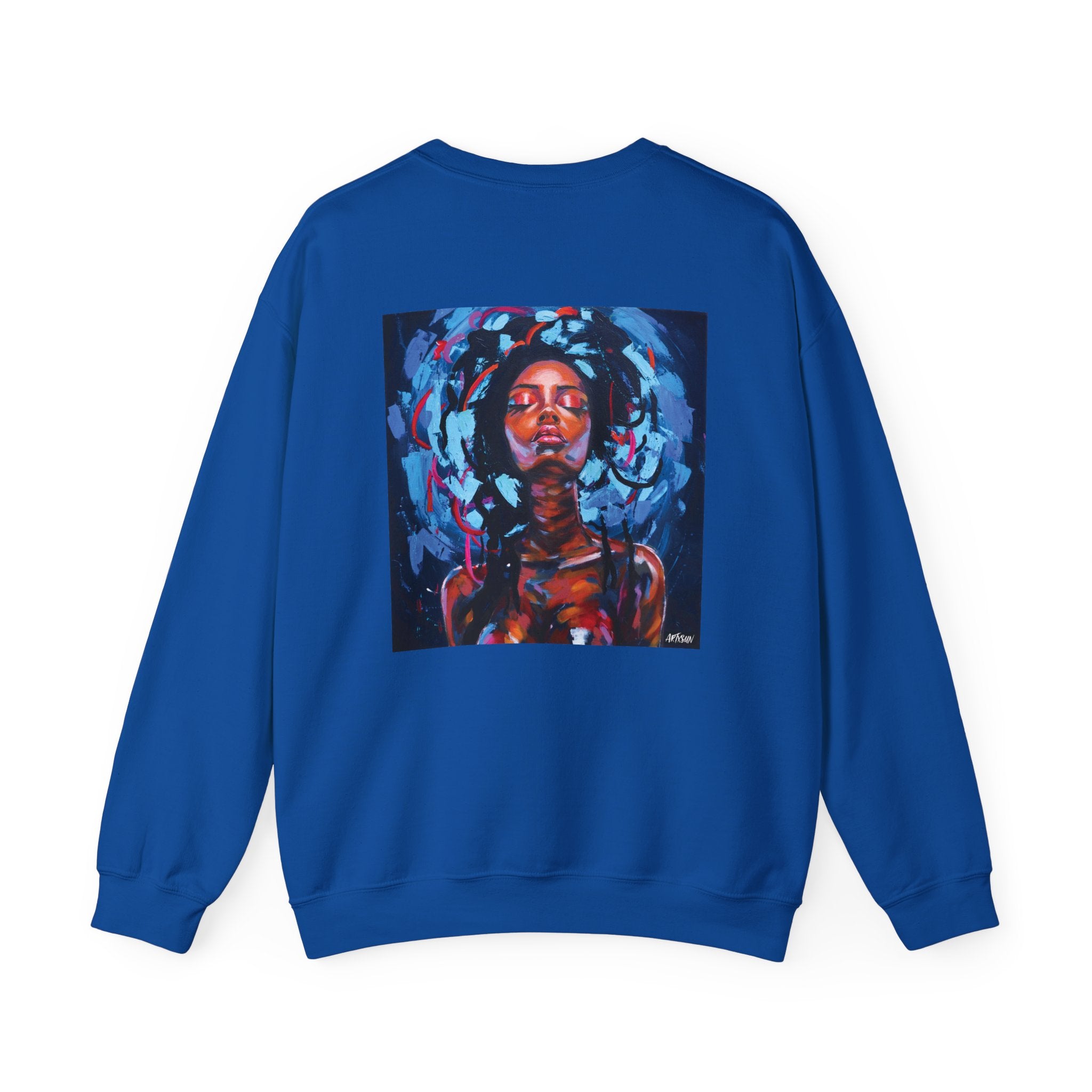 Vivid Silence Sweatshirt with Art on Back