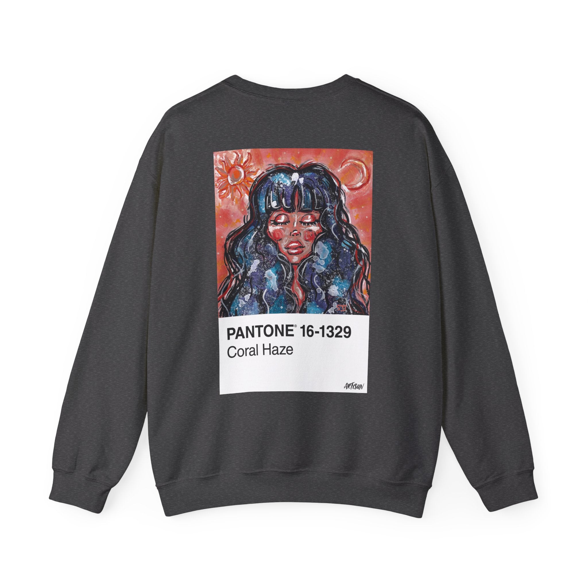 Pantone 5 Galaxy Girl Sweatshirt with Art on Back