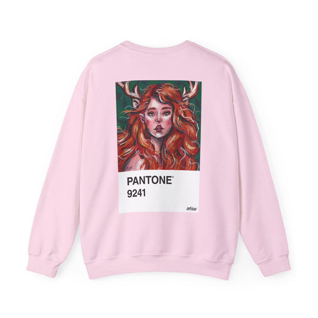 Pantone 7 Deer Sweatshirt with Art on Back