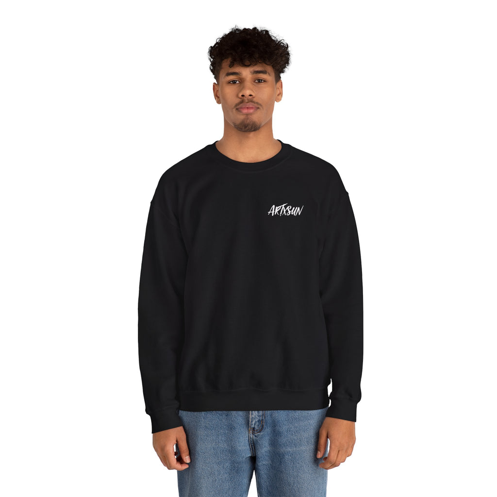 Pantone 18 Sunset Sweatshirt with Art on Back