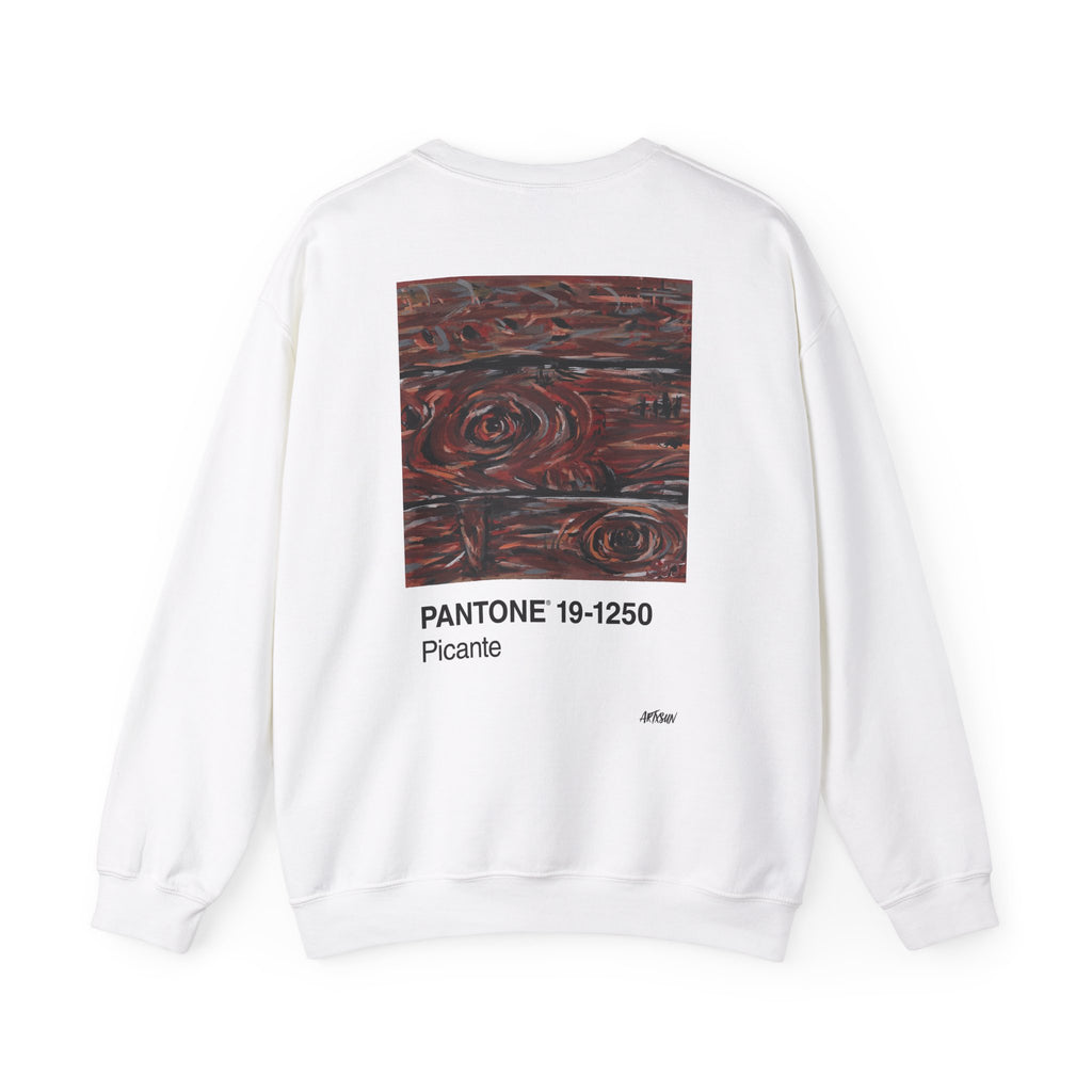 Pantone 20 Mahogany Sweatshirt with Art on Back