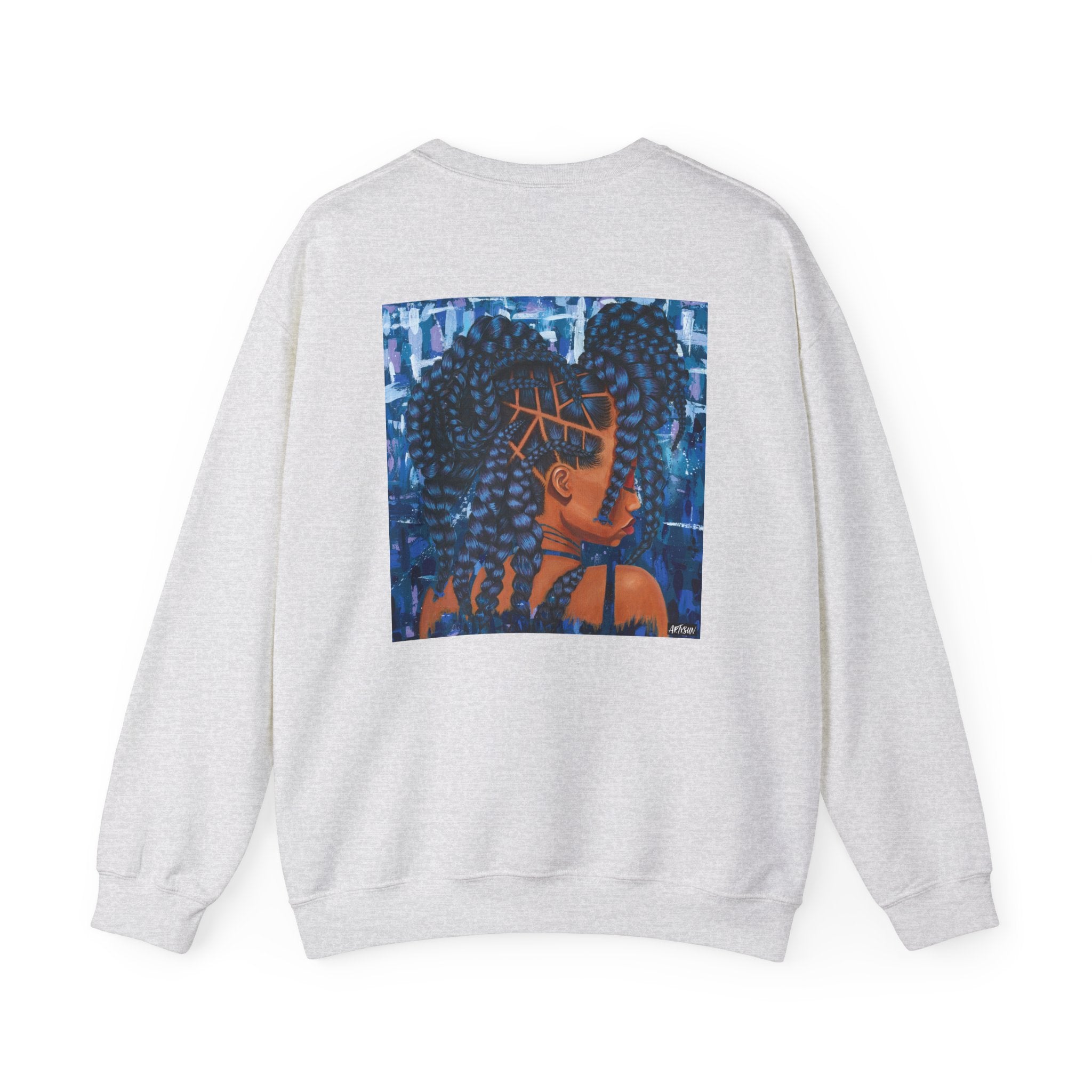 Braided Maximalism Sweatshirt with Art on Back