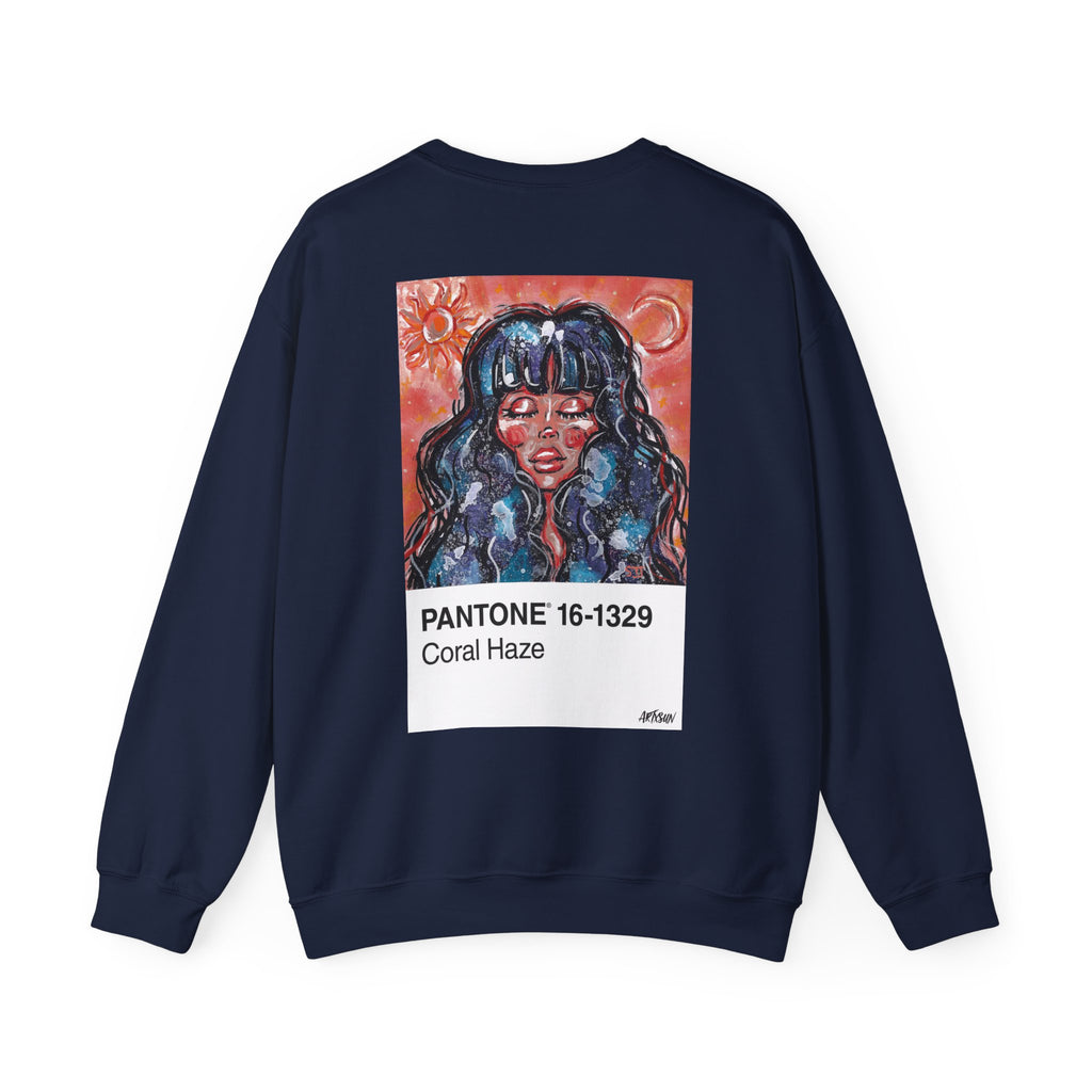 Pantone 5 Galaxy Girl Sweatshirt with Art on Back