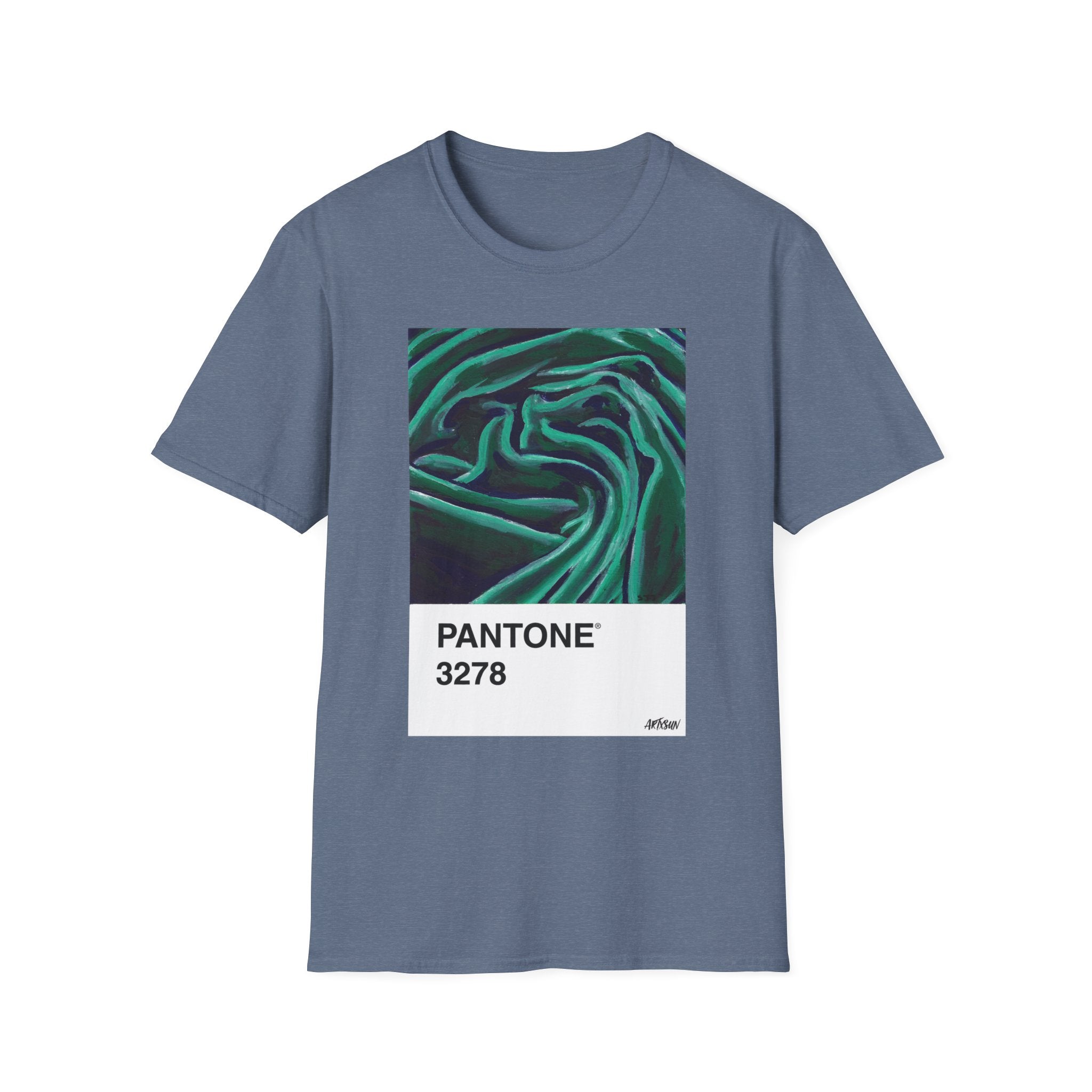 Pantone 19 Green Fabric Short Sleeve Shirt