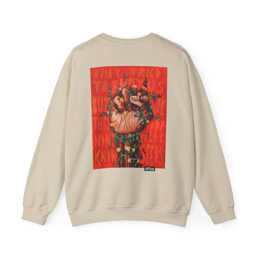 Seeds Sweatshirt with Art on Back