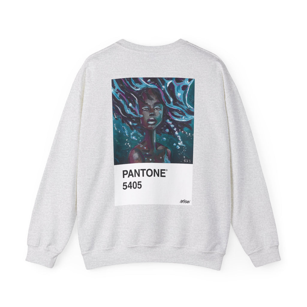 Pantone 1 Water Sweatshirt with Art on Back