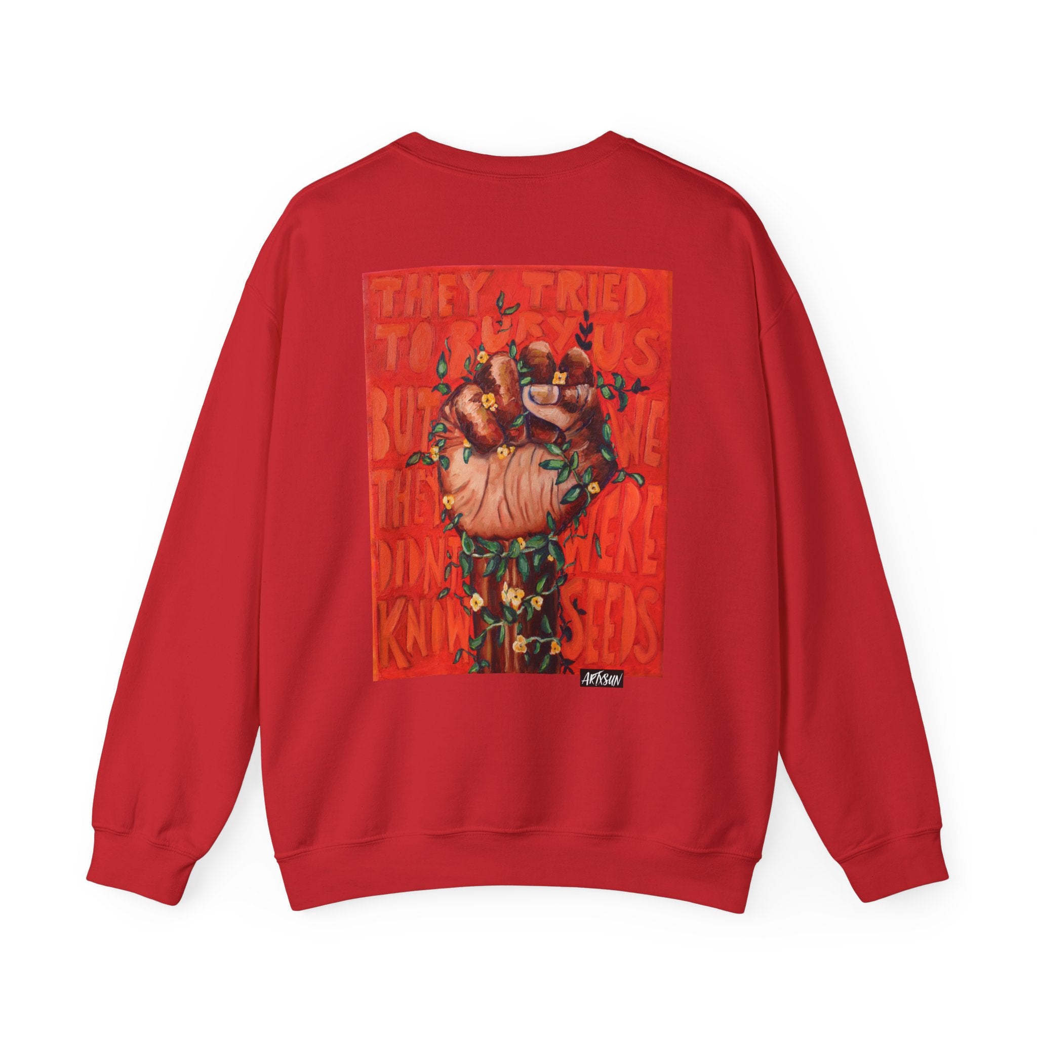 Seeds Sweatshirt with Art on Back