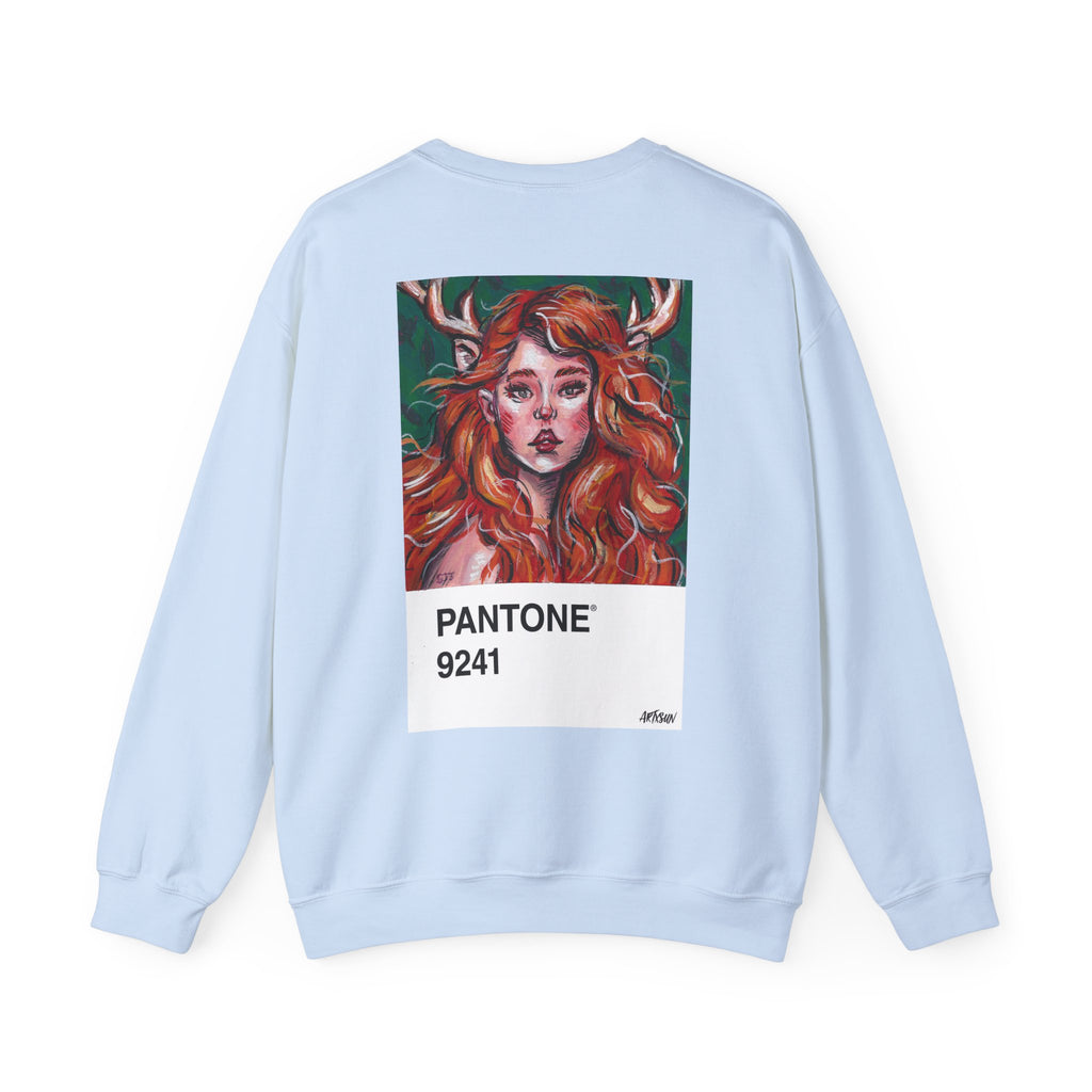 Pantone 7 Deer Sweatshirt with Art on Back