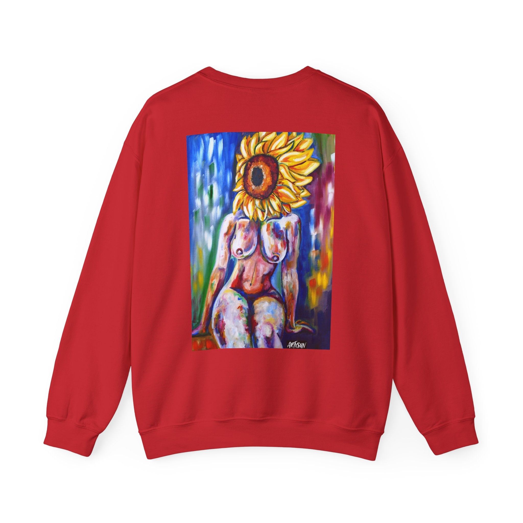 Blossoming Beauty Sweatshirt with Art on Back