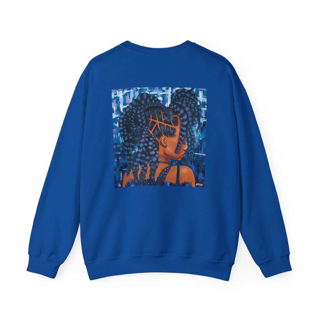 Braided Maximalism Sweatshirt with Art on Back