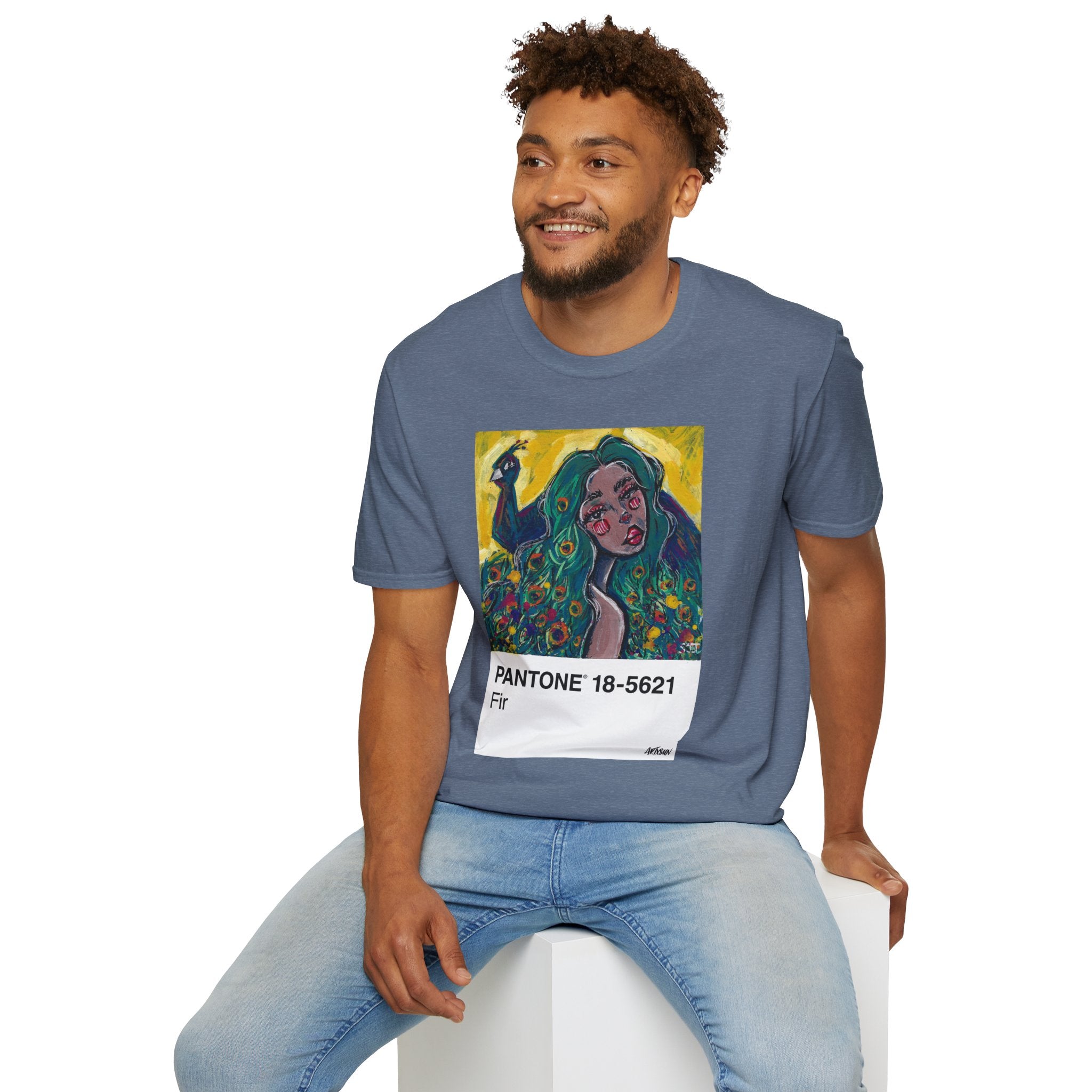 Pantone 6 Peacock Short Sleeve Shirt