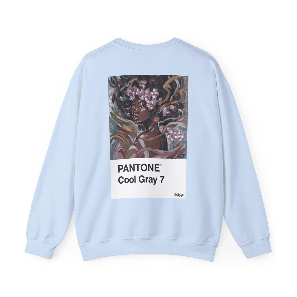 Pantone 12 Cool Gray Sweatshirt with Art on Back