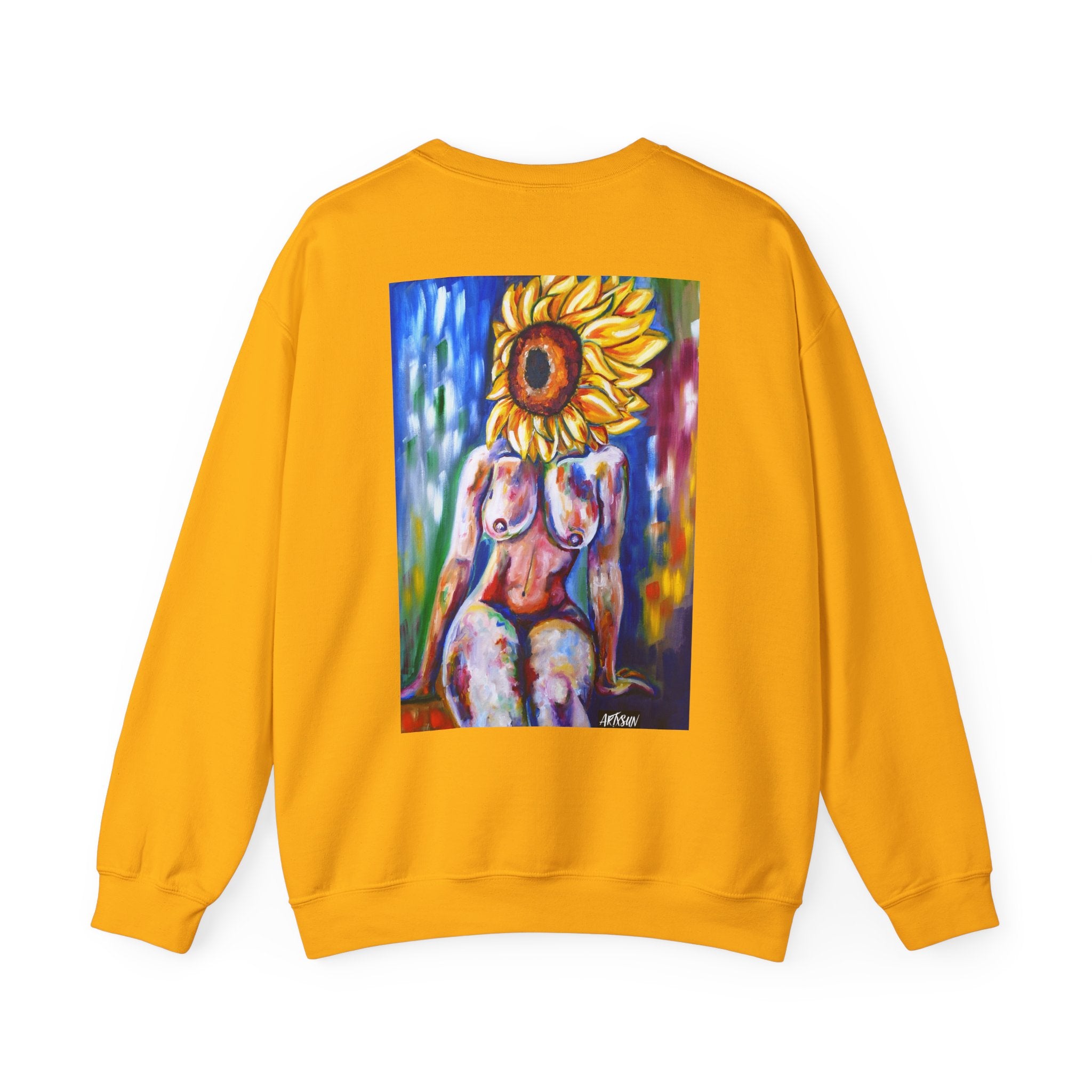 Blossoming Beauty Sweatshirt with Art on Back