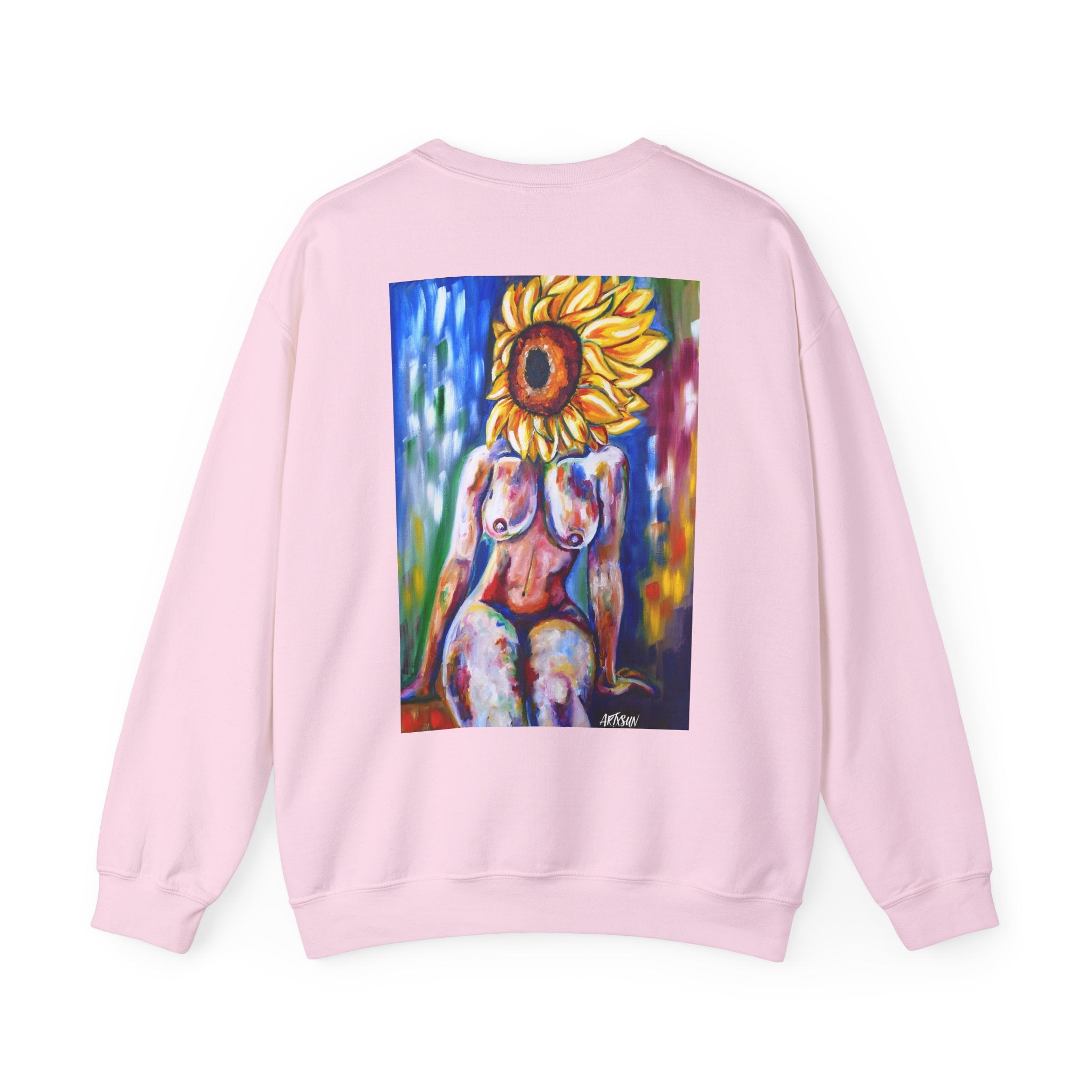 Blossoming Beauty Sweatshirt with Art on Back