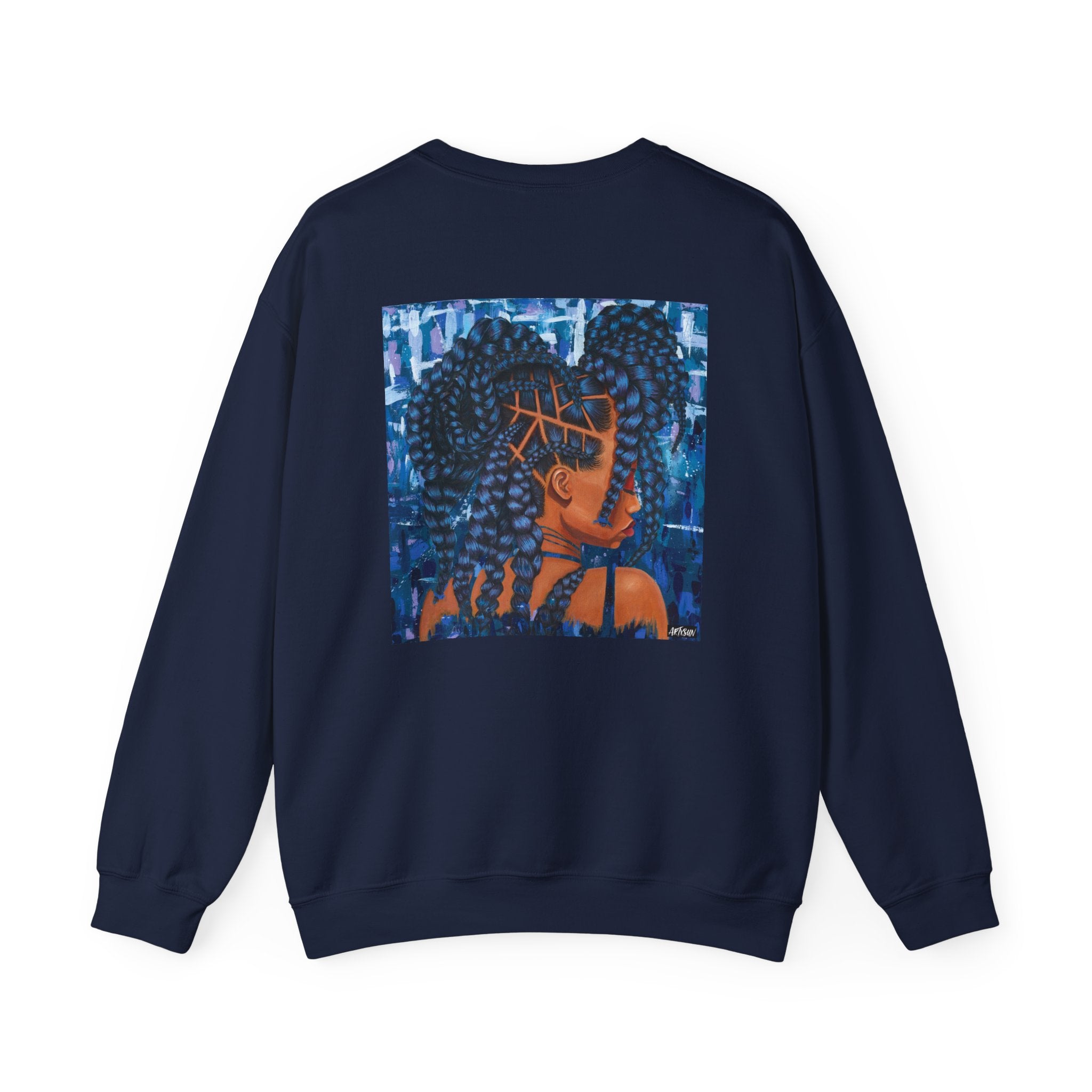 Braided Maximalism Sweatshirt with Art on Back