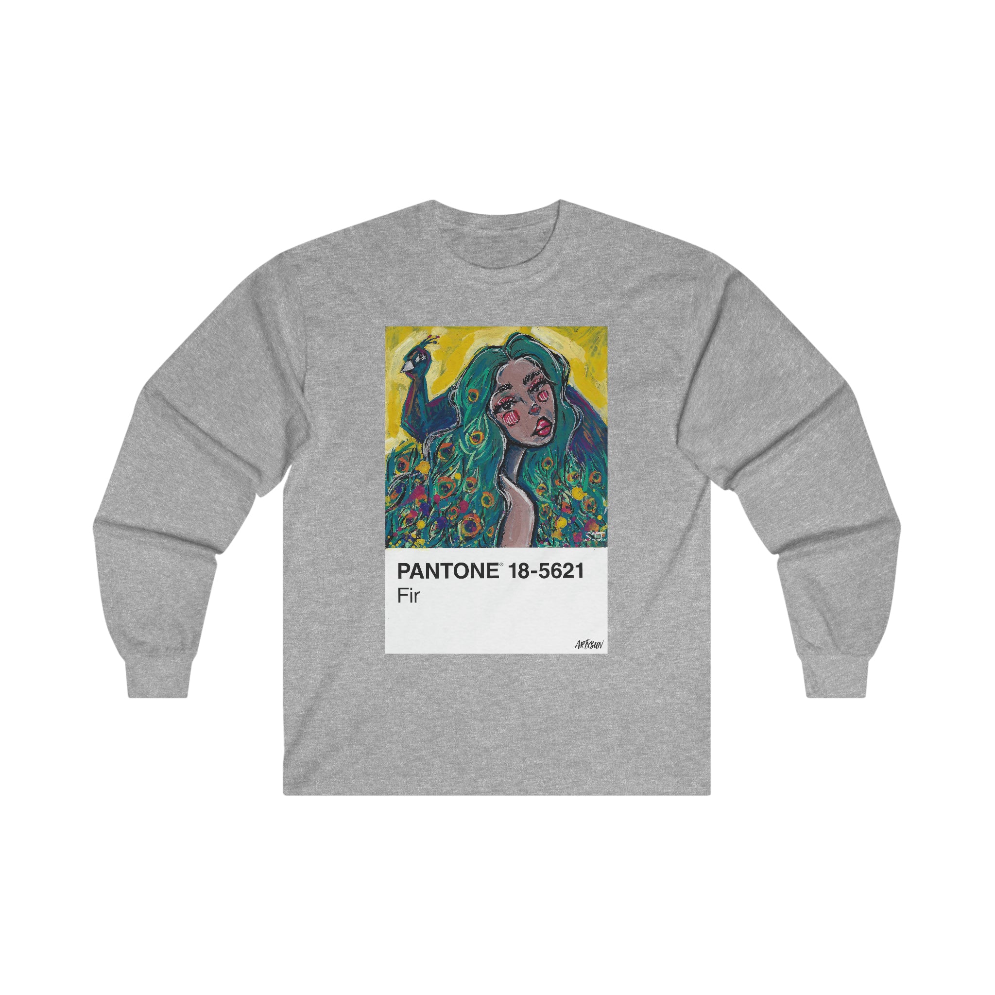 Pantone 6 Peacock Long Sleeve Shirt