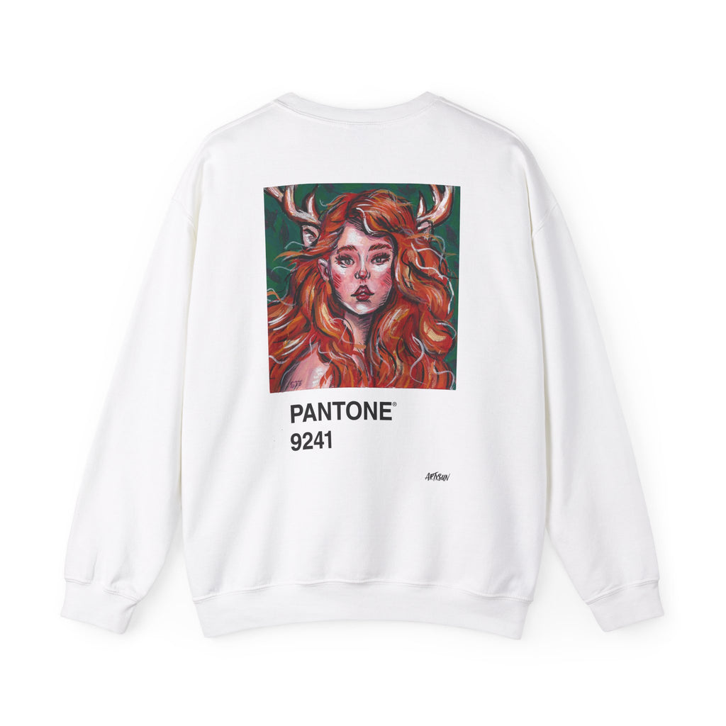 Pantone 7 Deer Sweatshirt with Art on Back