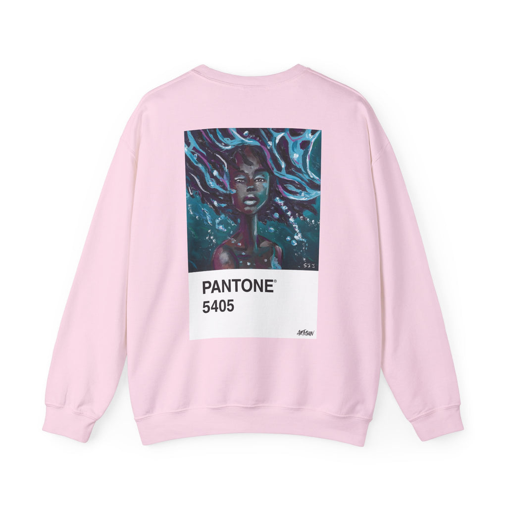 Pantone 1 Water Sweatshirt with Art on Back