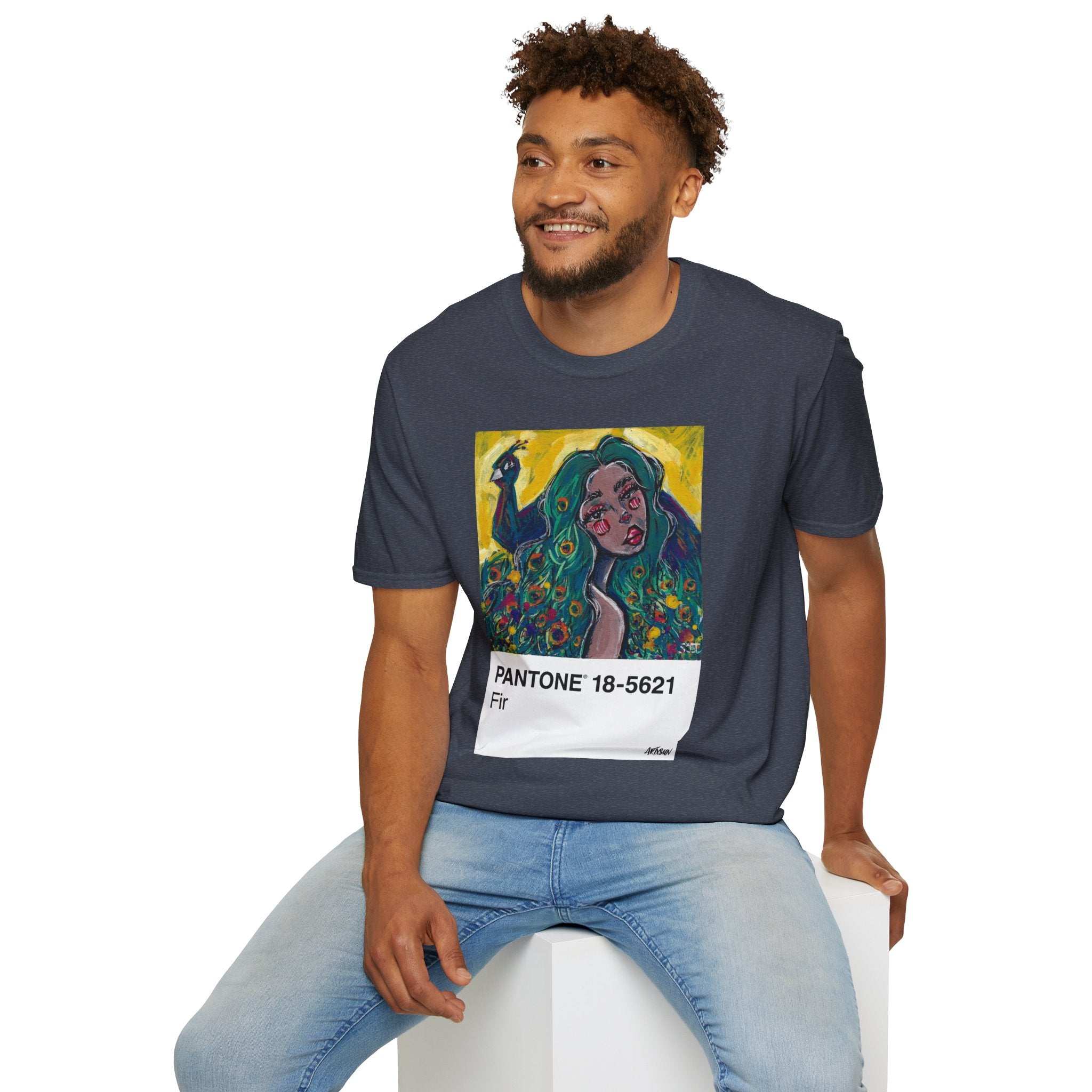 Pantone 6 Peacock Short Sleeve Shirt