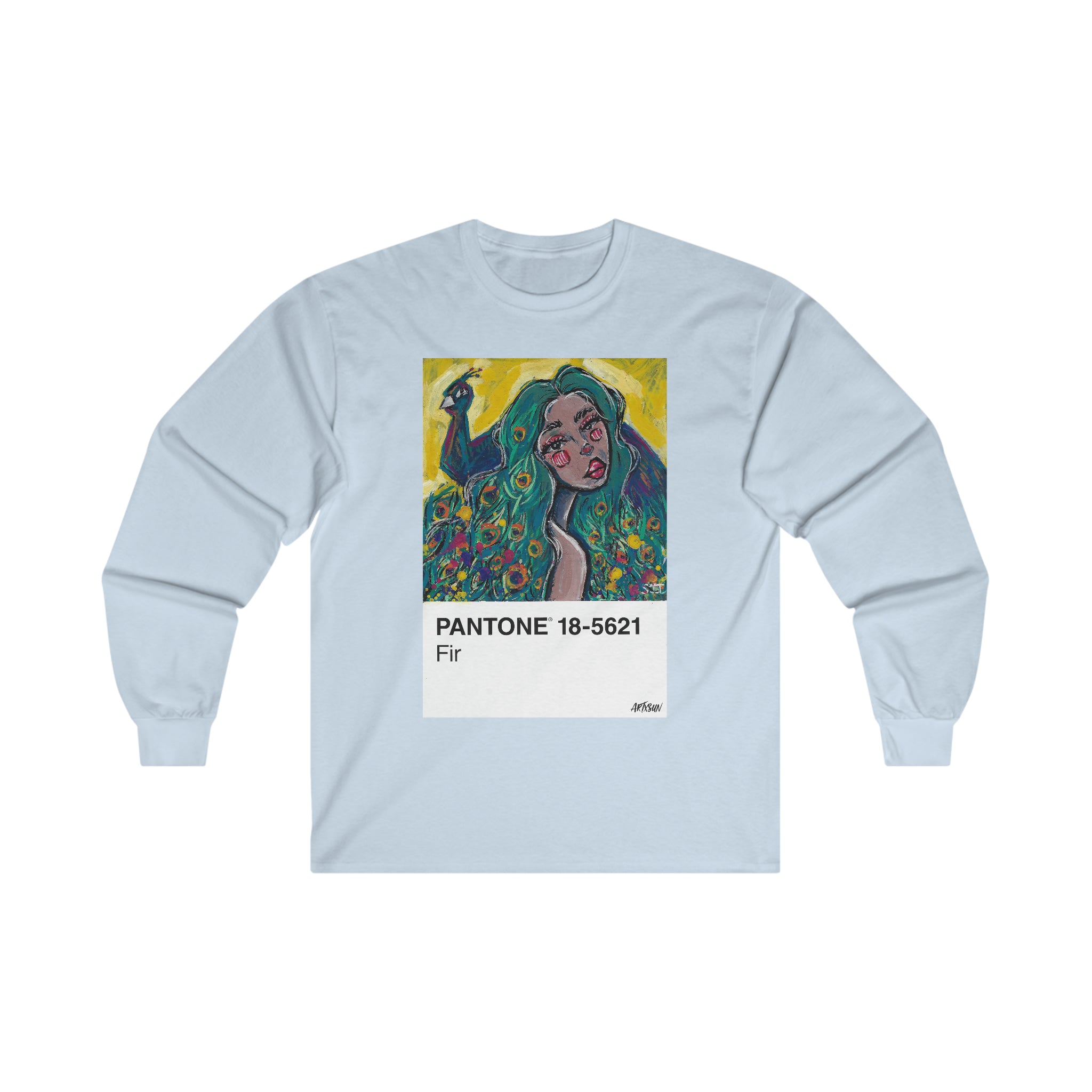 Pantone 6 Peacock Long Sleeve Shirt