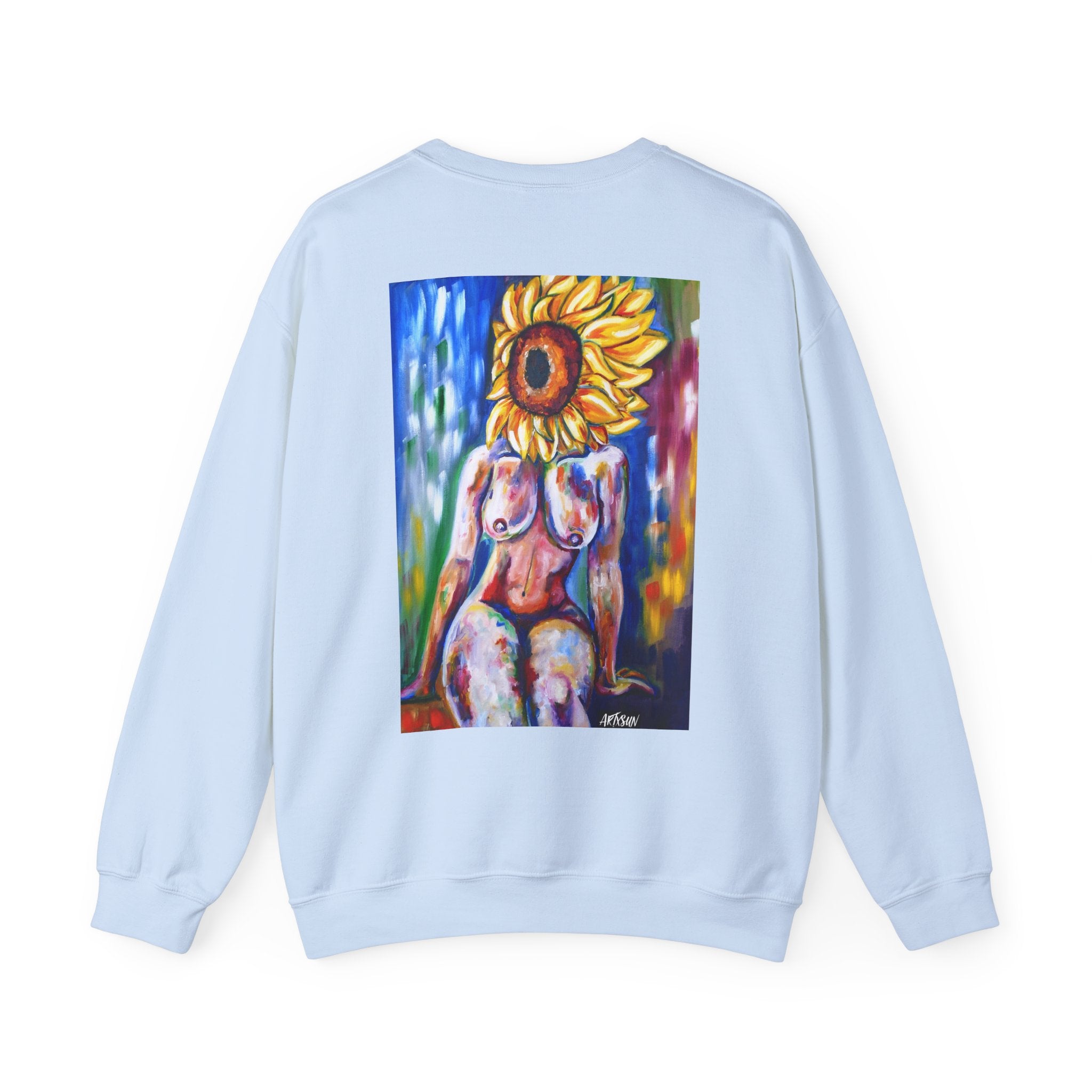 Blossoming Beauty Sweatshirt with Art on Back