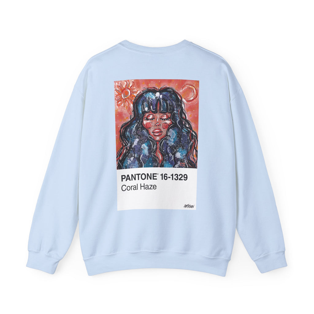 Pantone 5 Galaxy Girl Sweatshirt with Art on Back