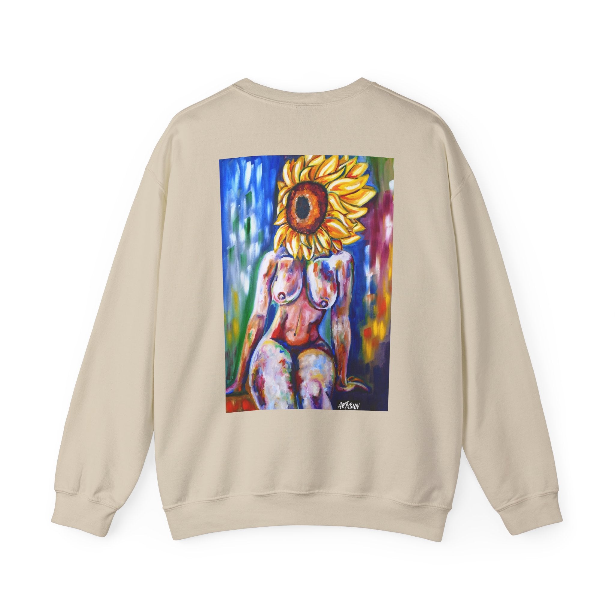 Blossoming Beauty Sweatshirt with Art on Back