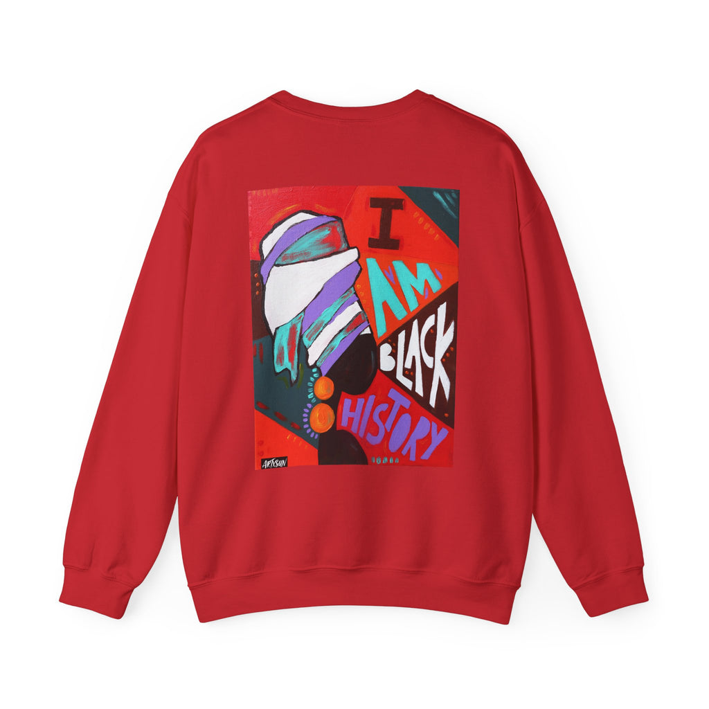 I Am Black History Sweatshirt with Art on Back