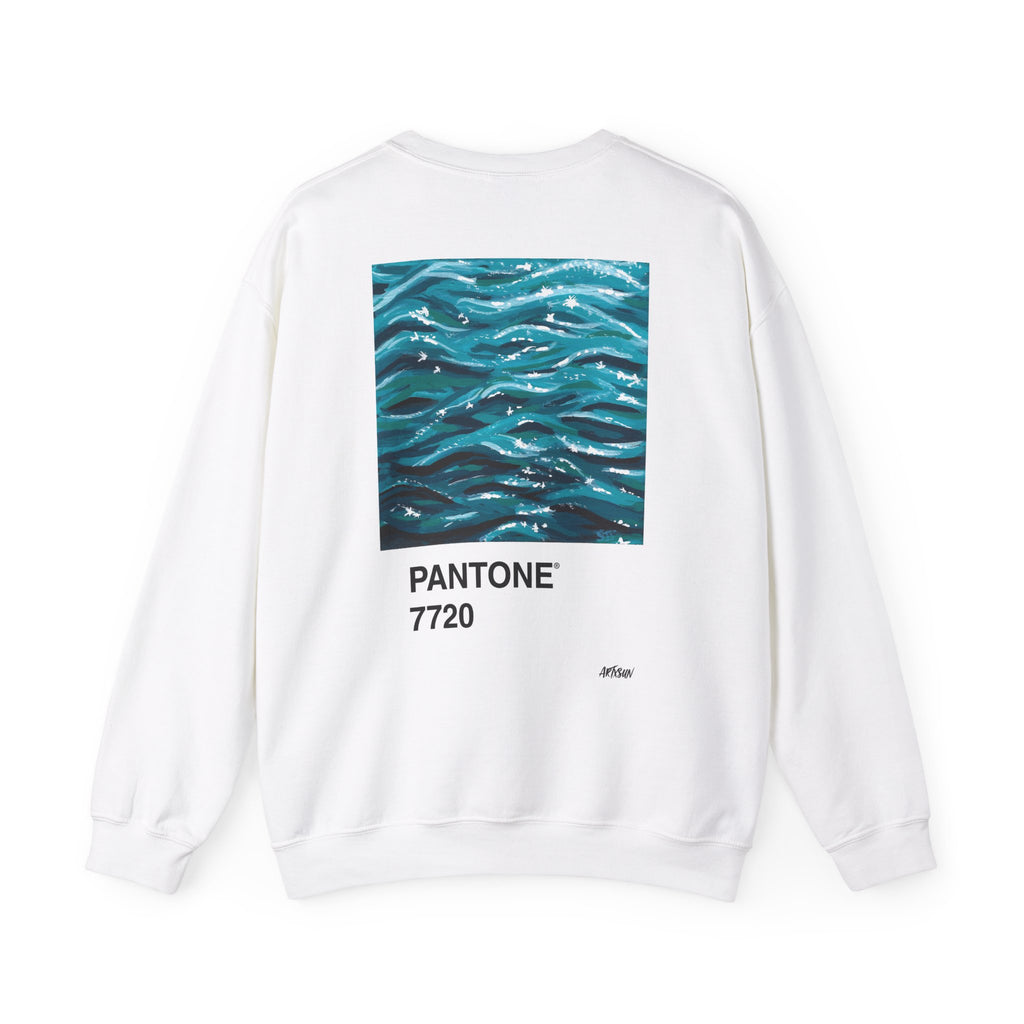Pantone 17 Ocean Sweatshirt with Art on Back